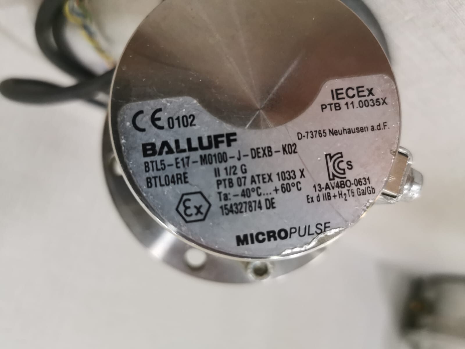 Balluff E17-M0100-J-DEXB-K02 BALLUFF BTL5-E17-M0100-J-DEXB-K02 MICROPULSE TRANSDUCER 4