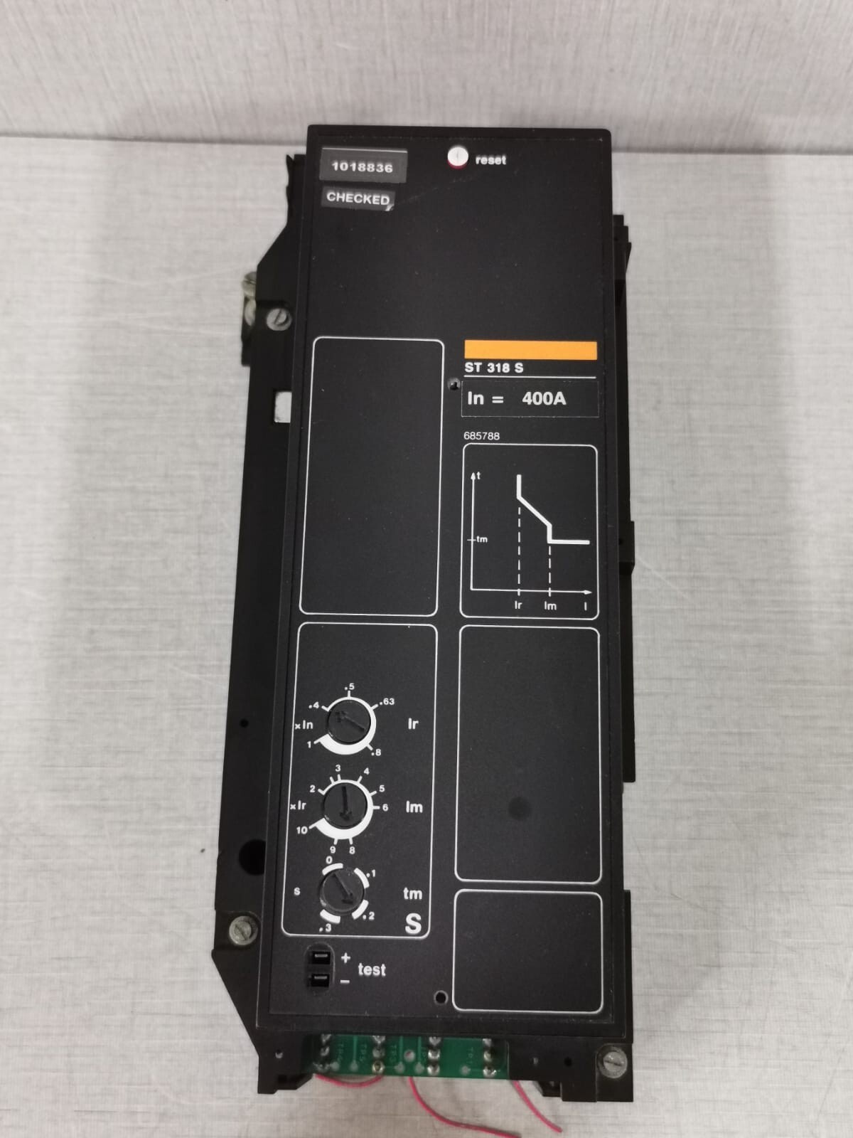 MERLIN GERIN ST318S MERLIN GERIN ST318S ELECTRIC TRIP CONTROL CIRCUIT BREAKER ST 318 S IN=400A 3