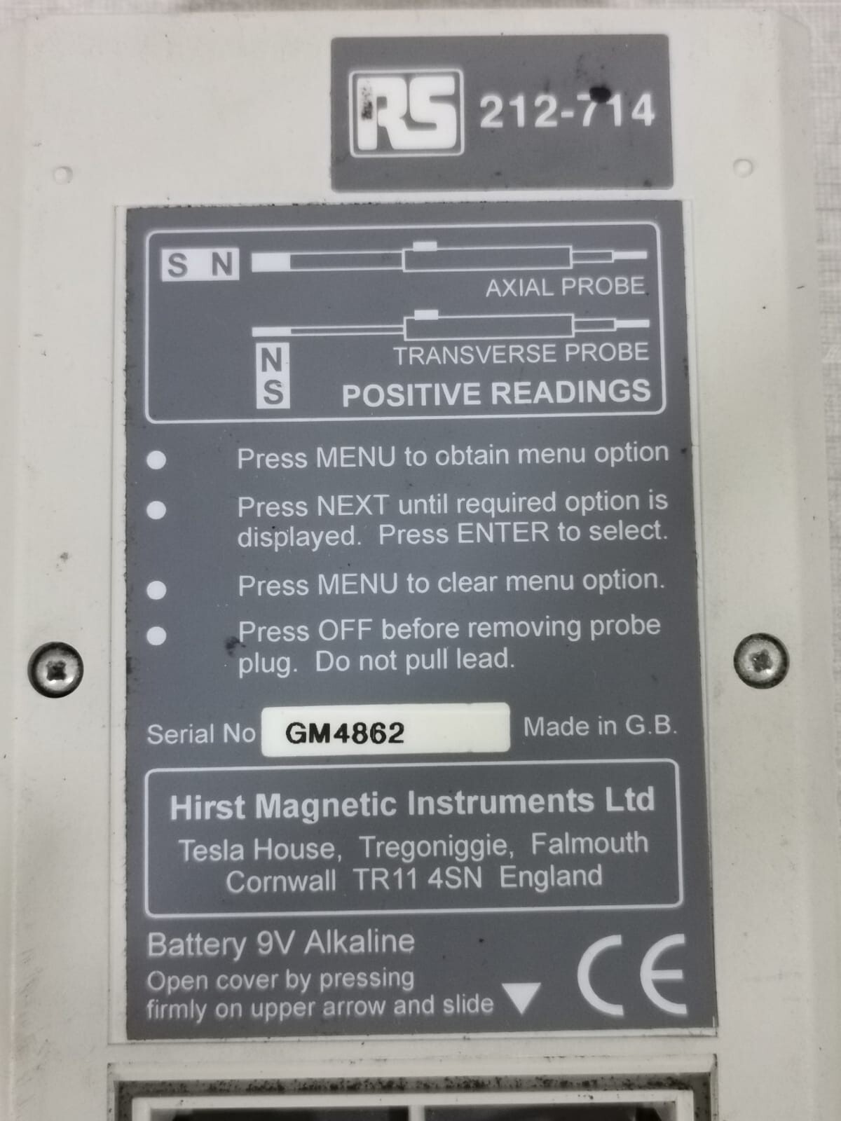 UNKNOWN GM04 Hirst Magnetic GM04 Handheld Magnetic Field Gaussmeter 5