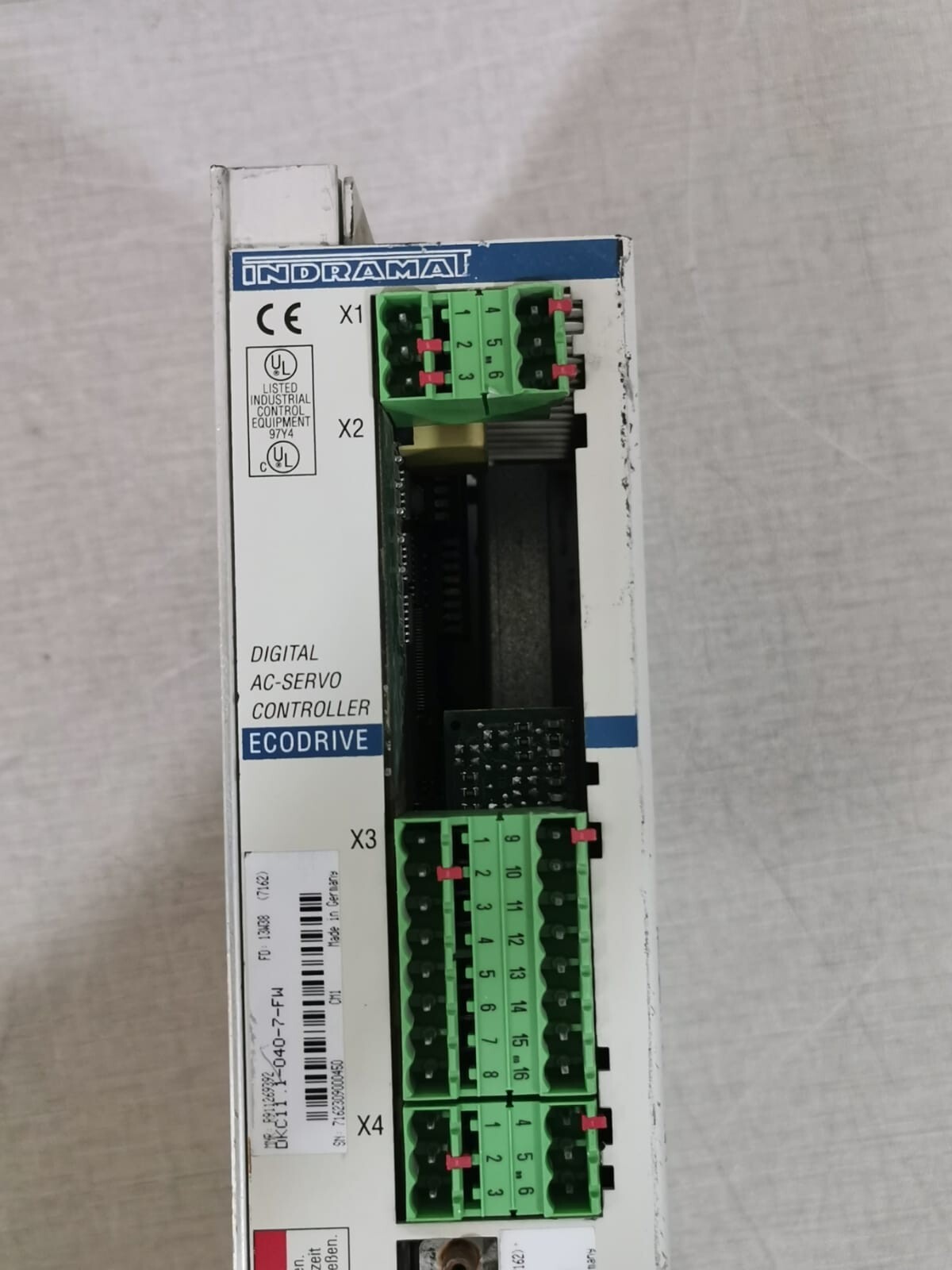 Bosch Rexroth DKC11.1-040-7-FW INDRAMAT DIGITAL AC-SERVO CONTROLLER DKC11.1-040-7-FW / FWA-ECODRV-ASE-04V16-MS 5