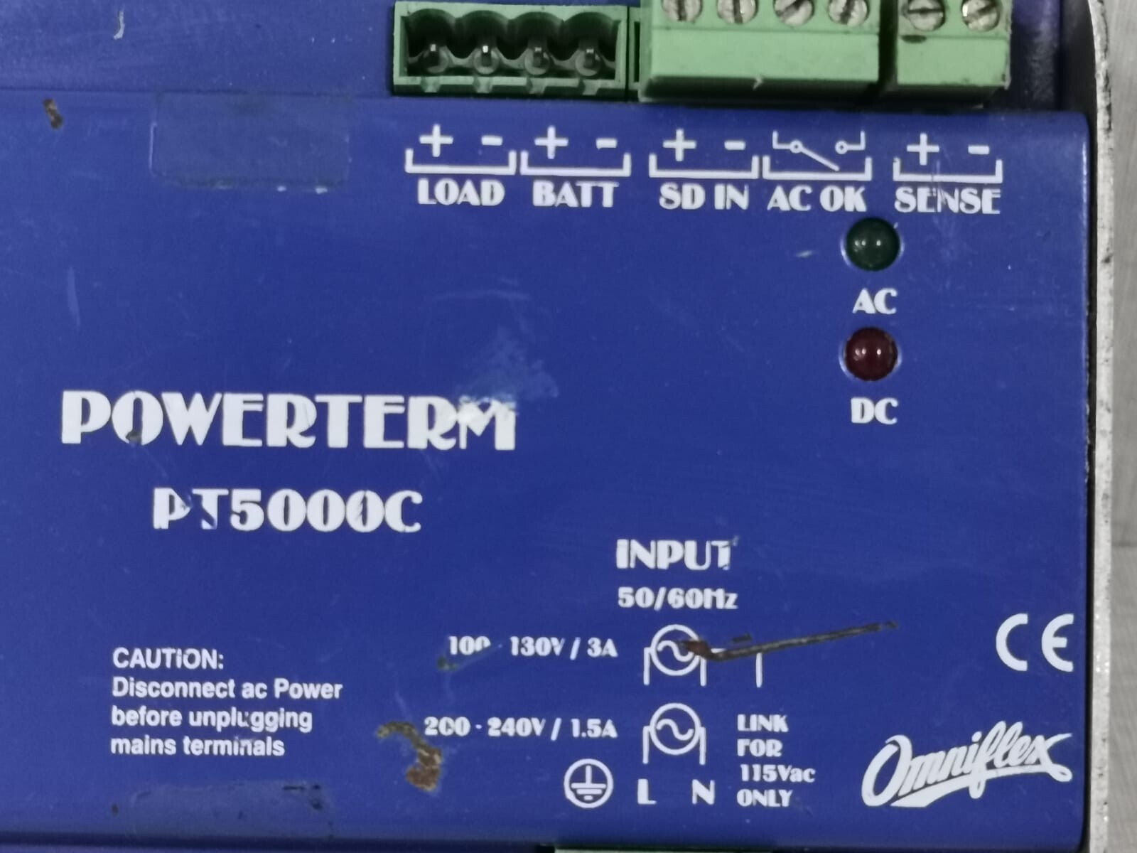 GE PT5000C OMNIFLEX POWERTERM PT5000C PSU/CHARGER PT5000C - 6.1003.002 2