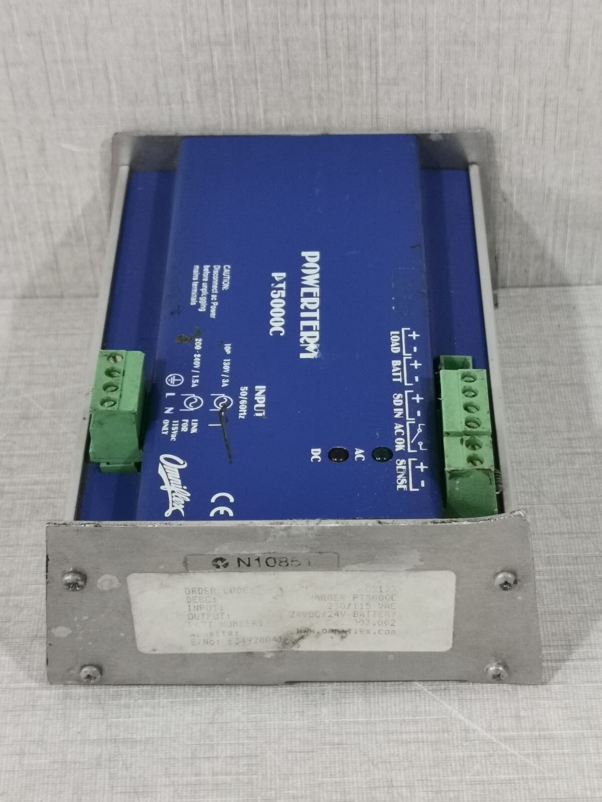 GE PT5000C OMNIFLEX POWERTERM PT5000C PSU/CHARGER PT5000C - 6.1003.002 7