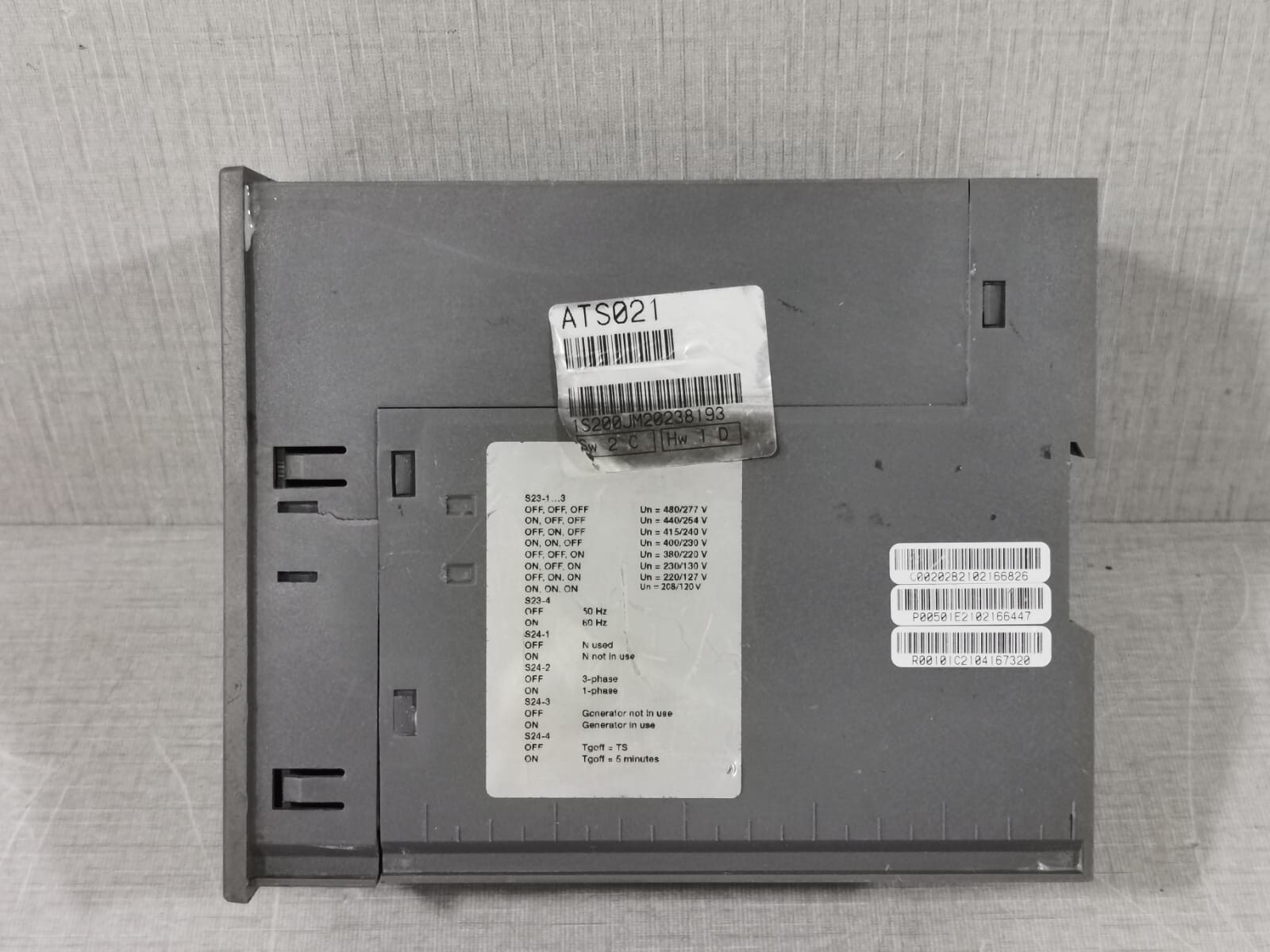 ABB ATS021 ABB ATS021 AUTOMATIC TRANSFER SWITCH -SWITCHING CONTROLLER DUAL SUPPLY GENERATOR 6