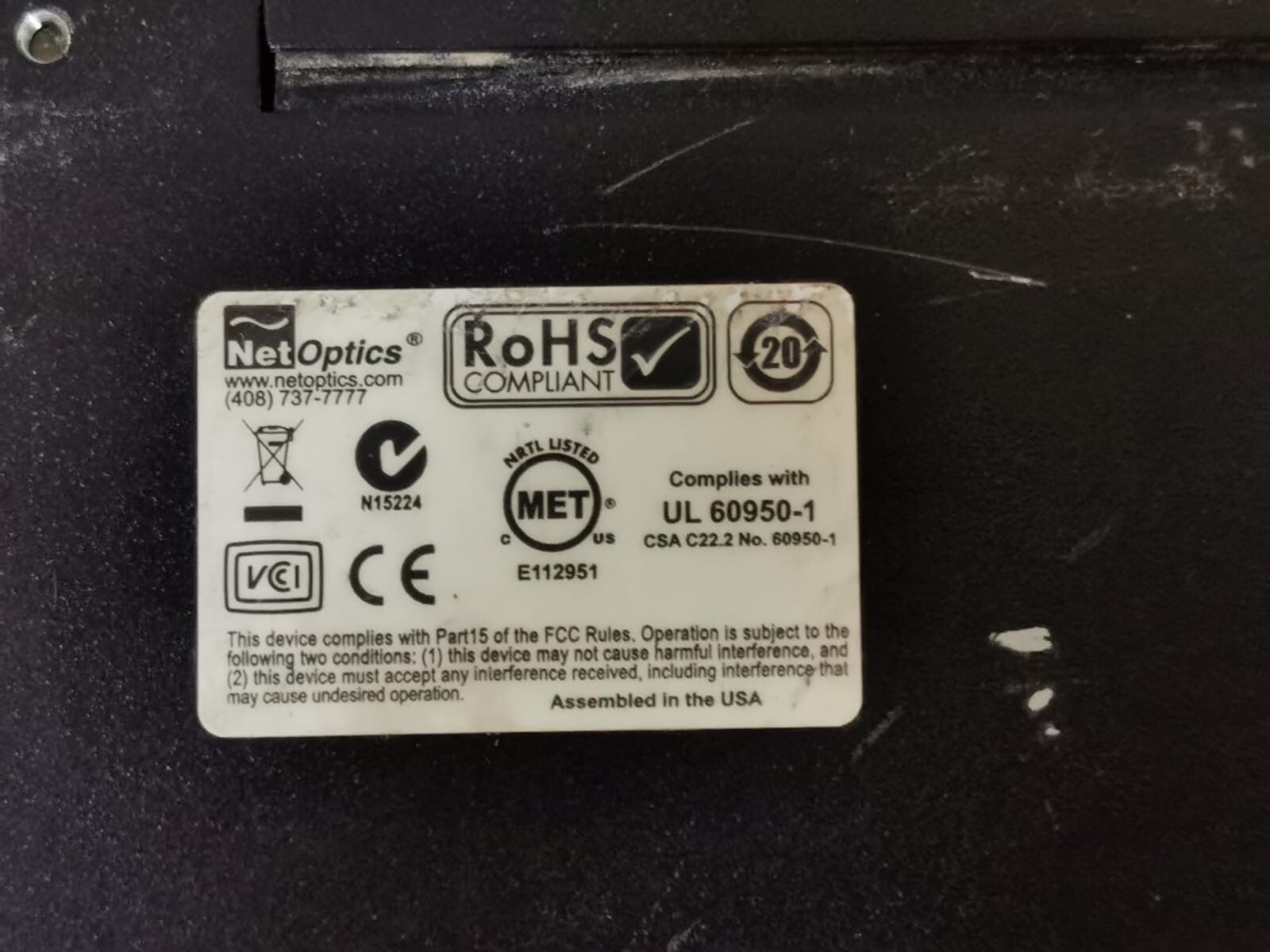 McAfee® 10/100/1000 McAfee Active Failopen Switch Copper 10/100/1000 8
