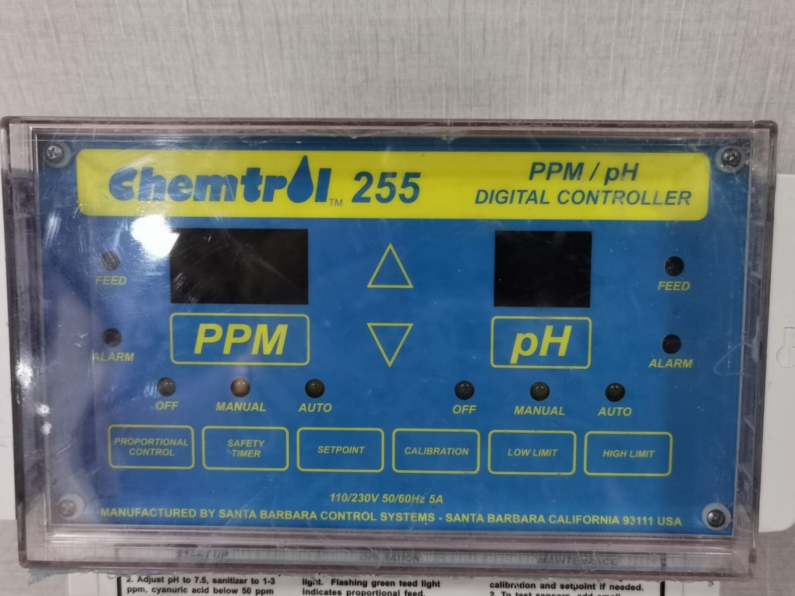 Digital CH255 CHEMTROL CH255 PPM/PH DIGITAL CONTROLLER 2
