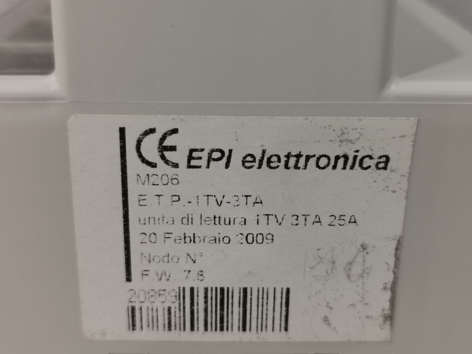 EPI M206 EPI ELETTRONICA M206 E.T.P- 1TV-3TA F.W 7.8 8