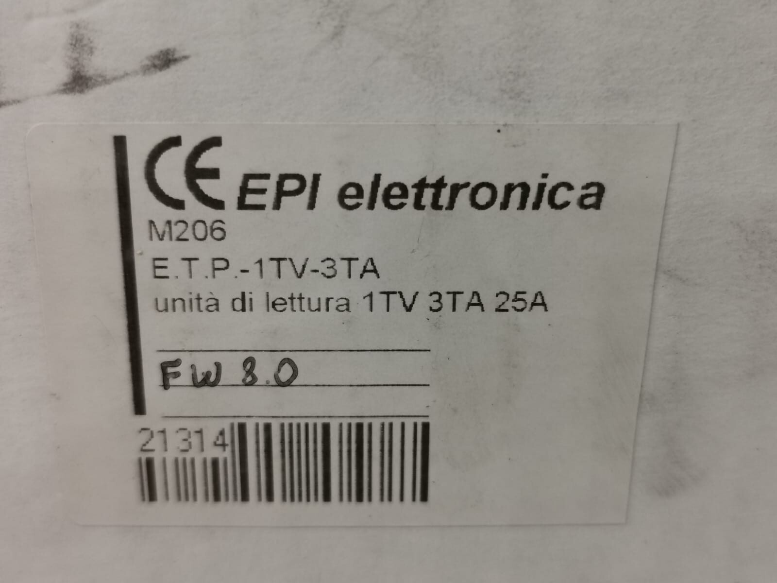 EPI M206 EPI ELETTRONICA M206 E.T.P- 1TV-3TA F.W 8.0 3