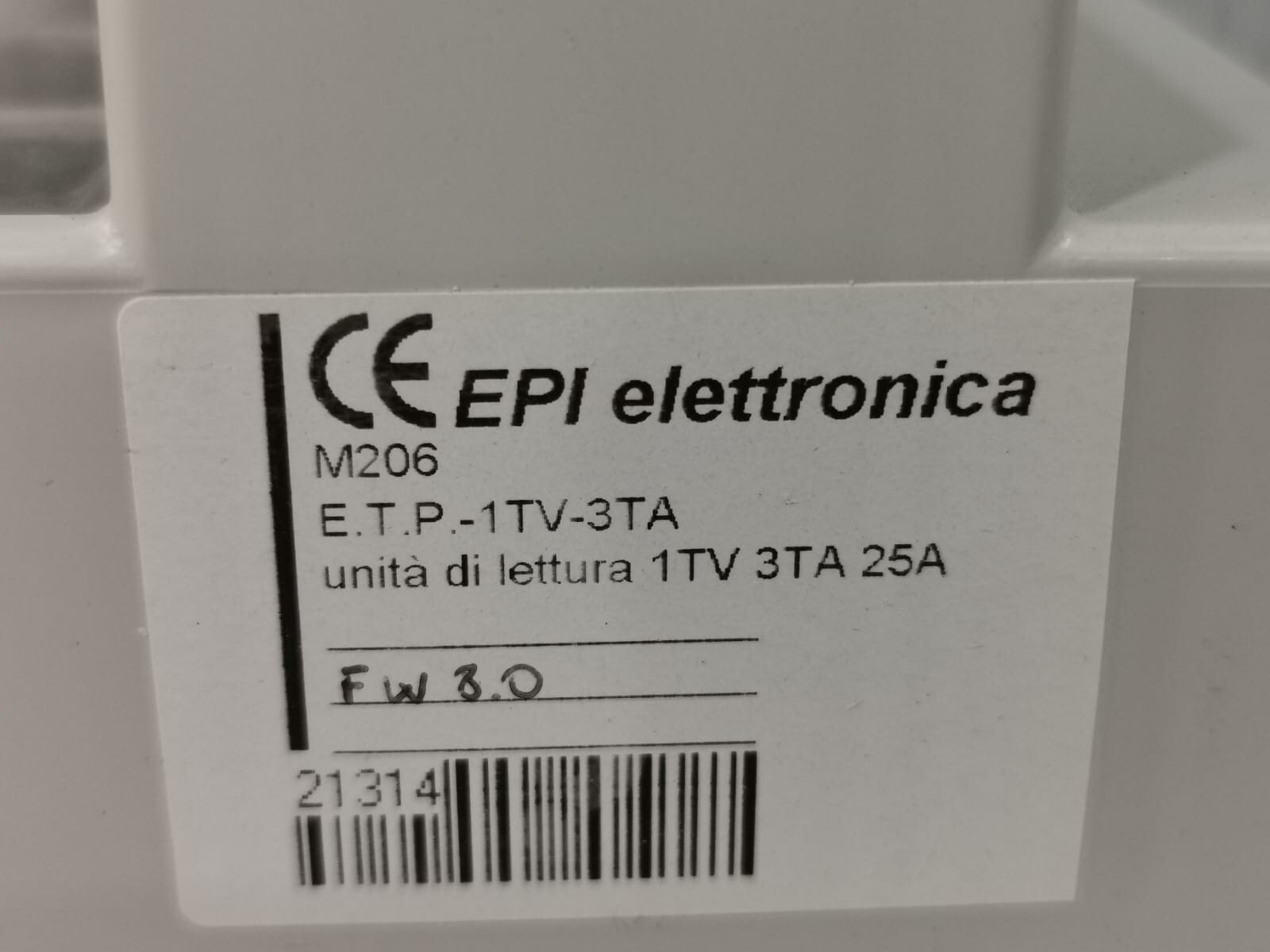 EPI M206 EPI ELETTRONICA M206 E.T.P- 1TV-3TA F.W 8.0 7