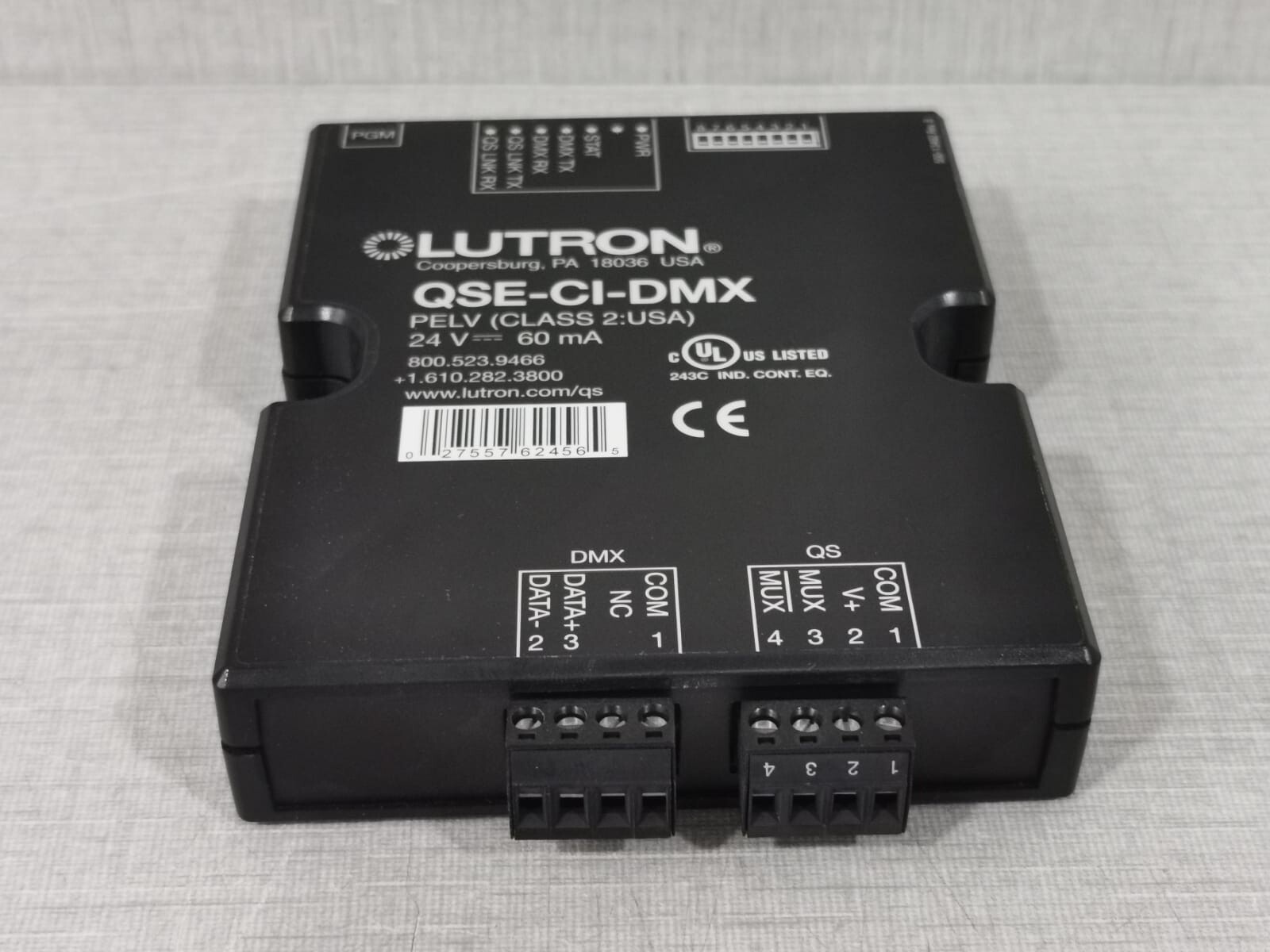 Lutron QSE-CI-DMX LUTRON QSE-CI-DMX CONTROL INTERFACE GRAFIK EYE PELV/SELV/NEC CLASS 2 6