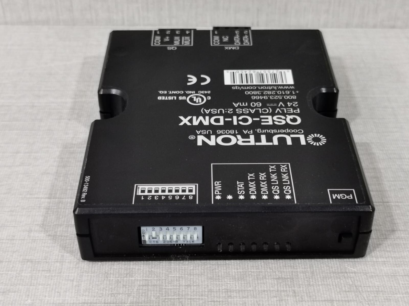 Lutron QSE-CI-DMX LUTRON QSE-CI-DMX CONTROL INTERFACE GRAFIK EYE PELV/SELV/NEC CLASS 2 7