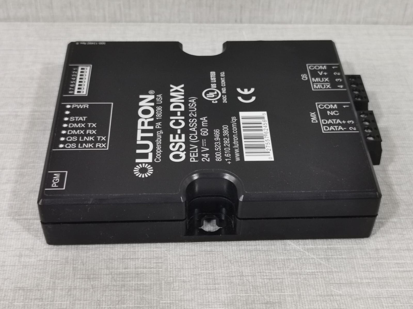 Lutron QSE-CI-DMX LUTRON QSE-CI-DMX CONTROL INTERFACE GRAFIK EYE PELV/SELV/NEC CLASS 2 9