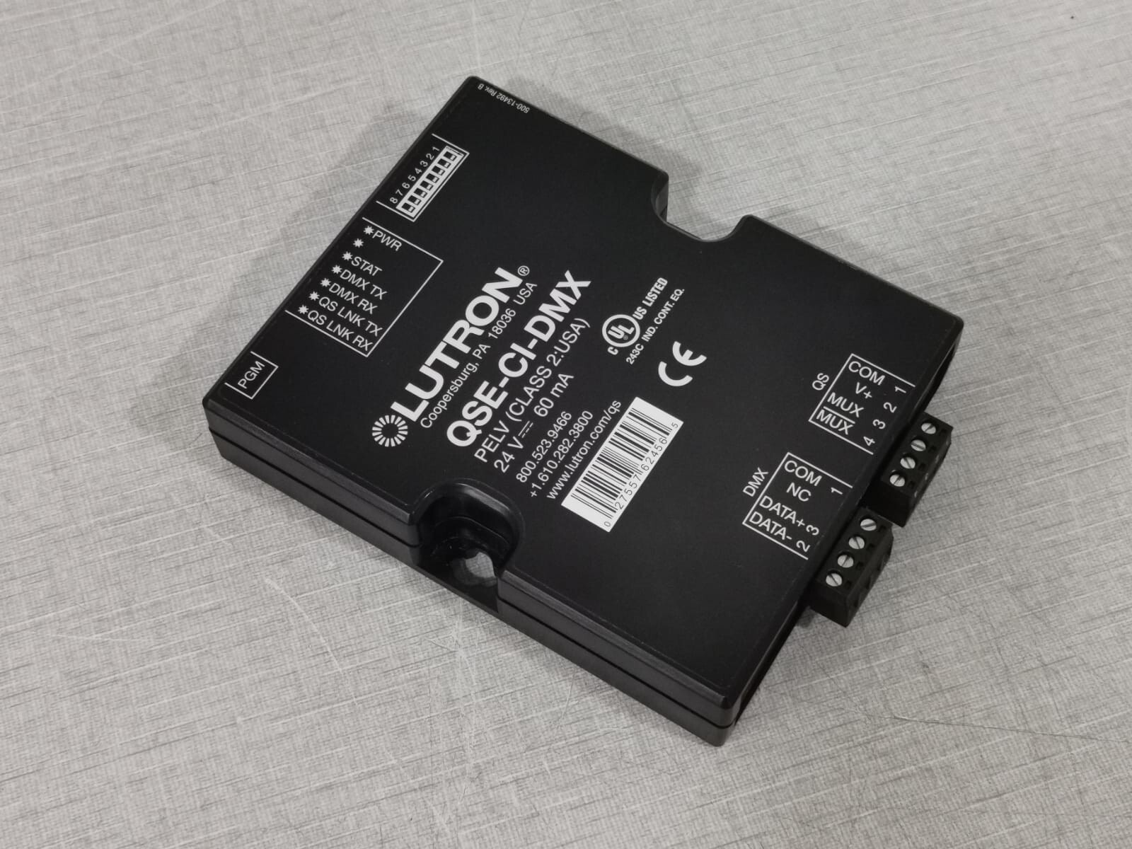 Lutron QSE-CI-DMX LUTRON QSE-CI-DMX CONTROL INTERFACE GRAFIK EYE PELV/SELV/NEC CLASS 2 10