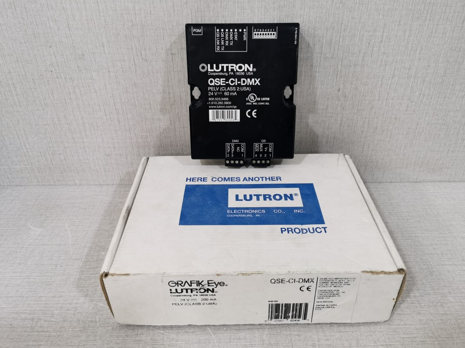 LUTRON QSE-CI-DMX CONTROL INTERFACE GRAFIK EYE PELV/SELV/NEC CLASS 2