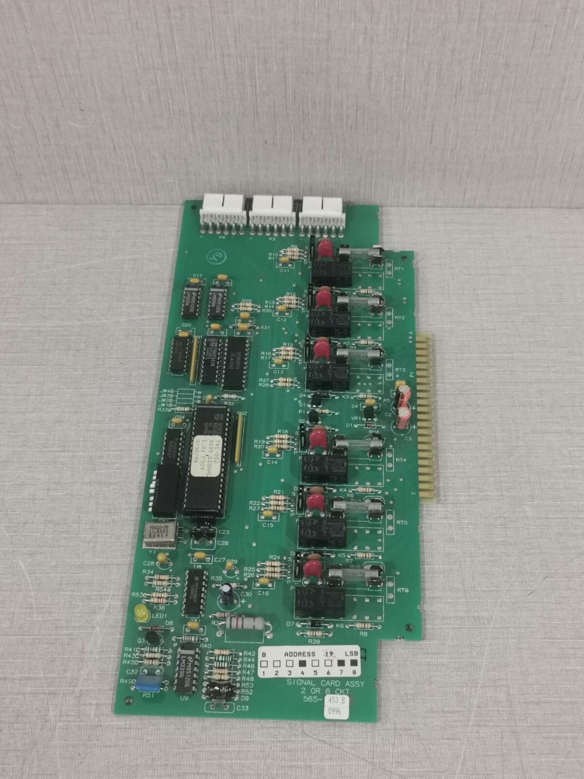 Simplex 565-453 REV B SIMPLEX SIGNAL CARD ASSY 565-453 REV B -2 OR 6 CKT FIRE ALARM 5