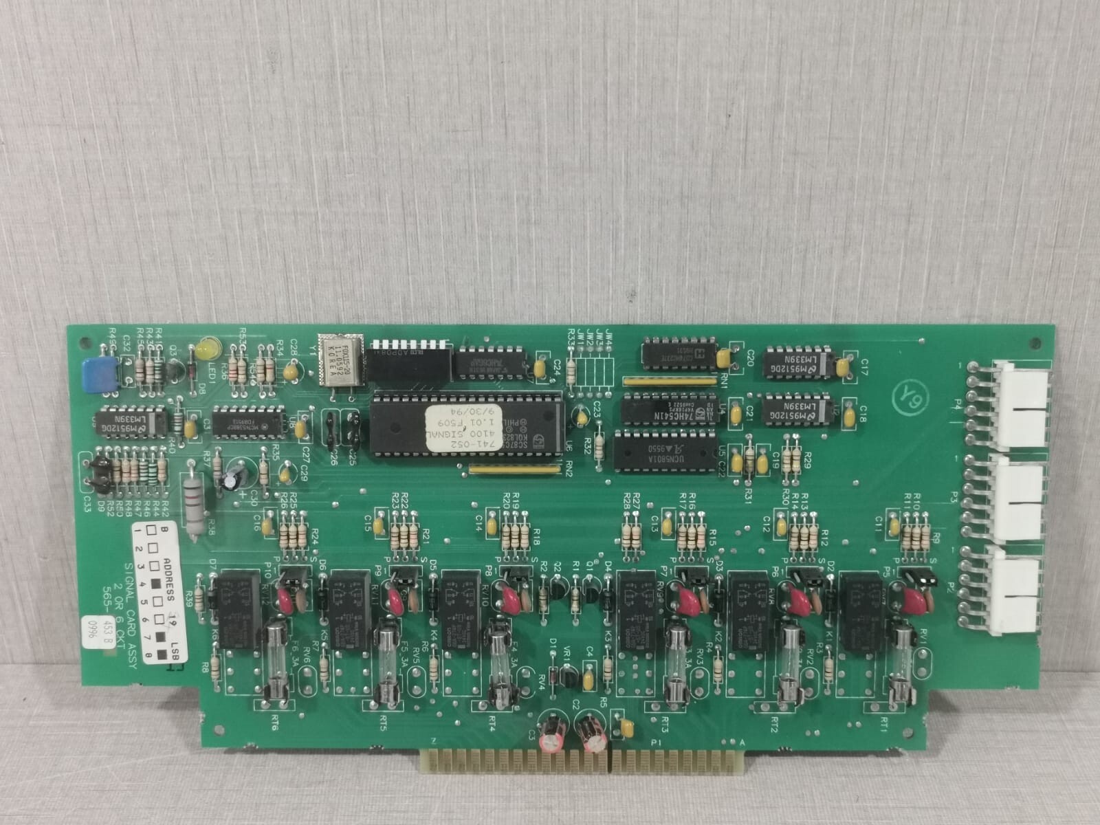 SIMPLEX SIGNAL CARD ASSY 565-453 REV B -2 OR 6 CKT FIRE ALARM