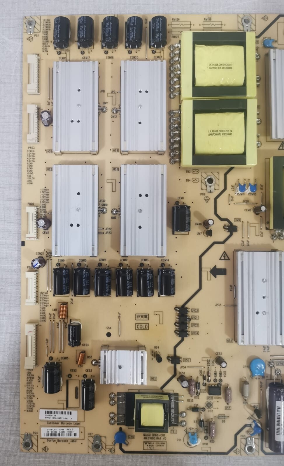 Darfon 4H.B1680.0A1/D Darfon Model B168-C01 Power Supply Board 4H.B1680.0A1/D 4