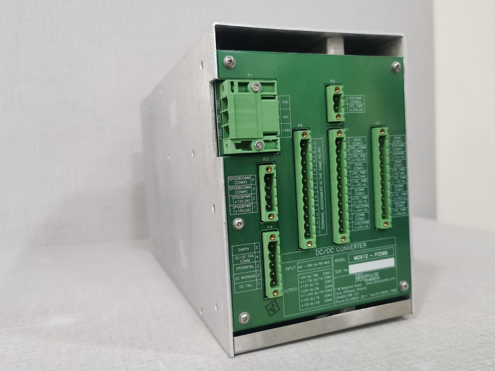 ABSOPULSE ELECTRONICS 80026-1 73-23 ABSOPULSE ELECTRONICS LTD. MOX12-P3509B/ 80026-1 73-23 Switching Power Supply 6