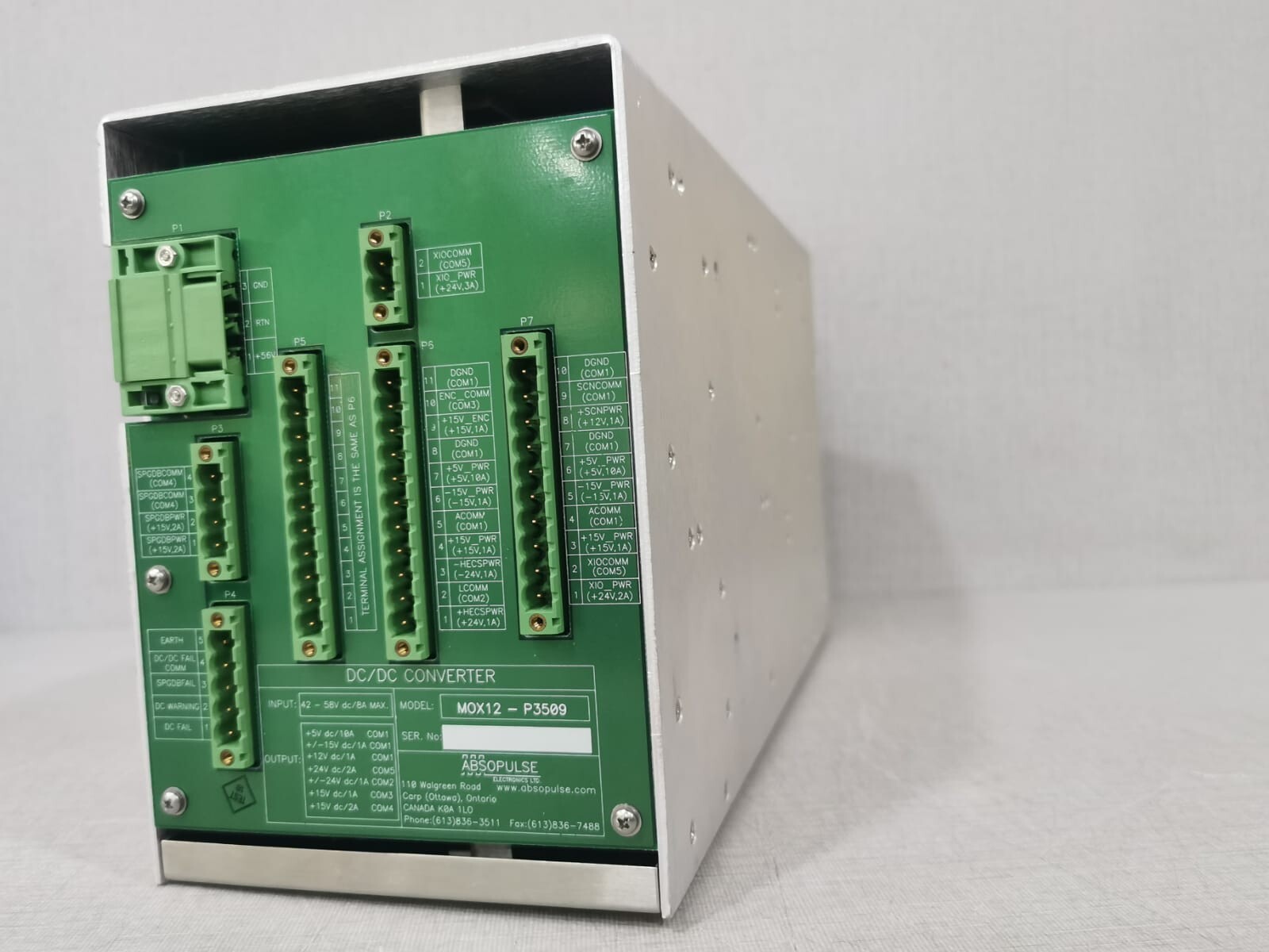 ABSOPULSE ELECTRONICS 80026-1 73-23 ABSOPULSE ELECTRONICS LTD. MOX12-P3509B/ 80026-1 73-23 Switching Power Supply 7
