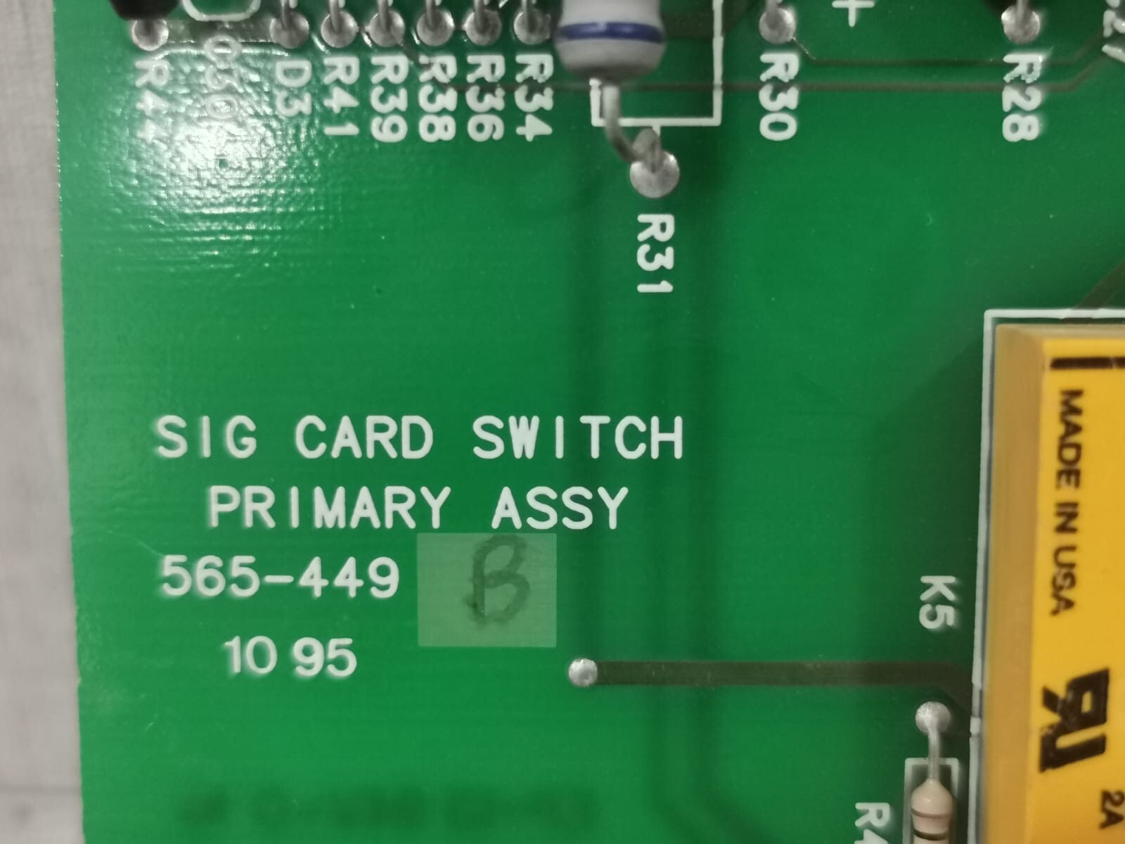 Simplex 565-449 SIMPLEX 565-449 SIG CARD SWITCH PRIMARY 2
