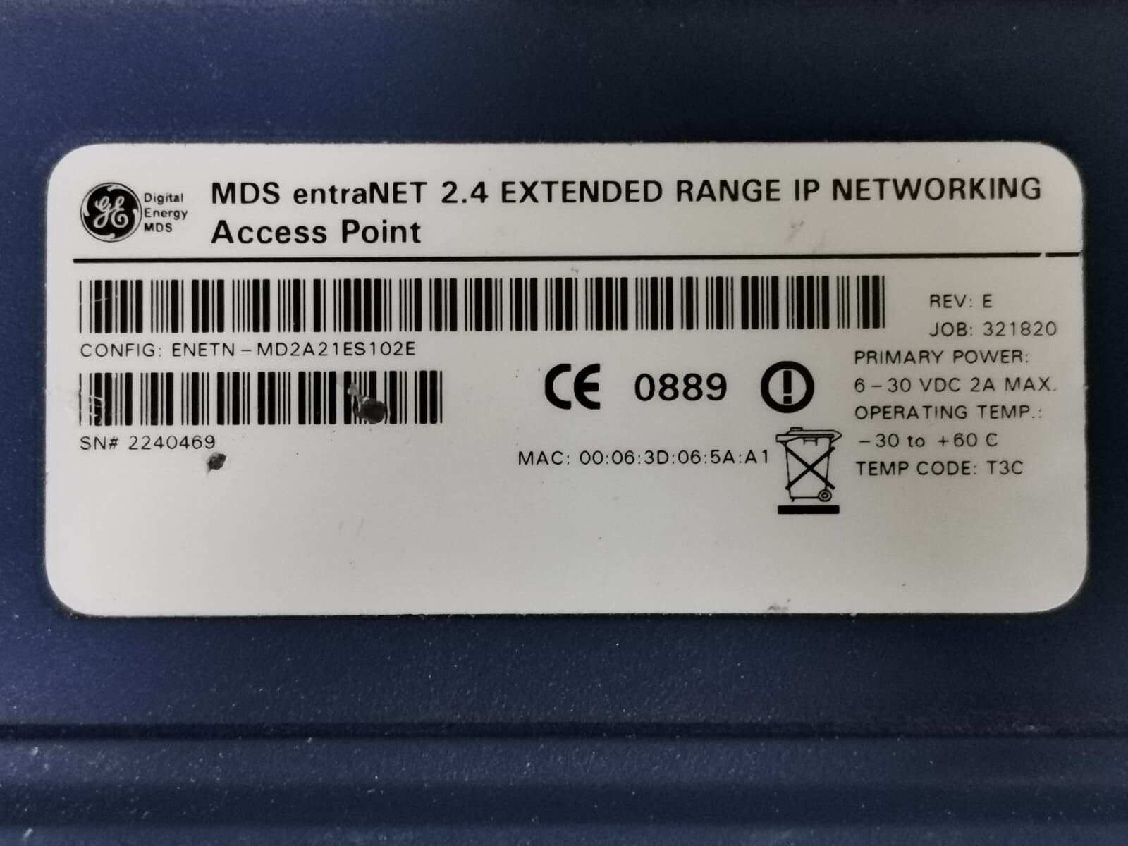 MDS 2.4 MDS EntraNET 2.4 Extended Range IP Networking Access Point EntraNET 2400 4