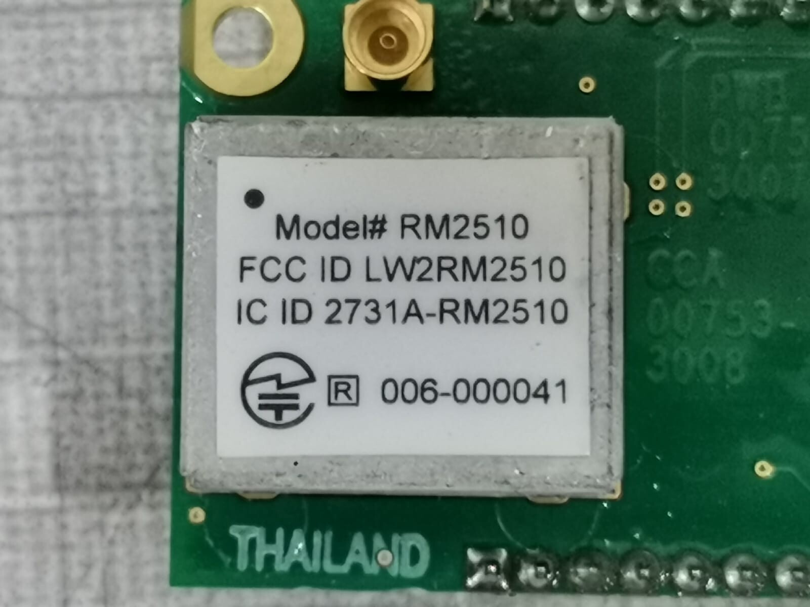 Emerson RM2510 Rosemount Emerson Model: RM2510 Wireless Hart Radio PCB Module 2
