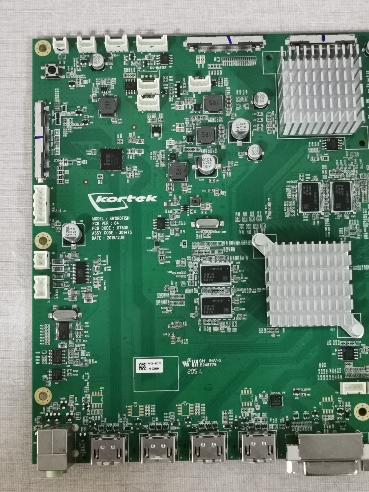 KORTEC PCB Code: 117638 Assy 301473 KORTEC Model: SWORDFISH PCB Code: 117638 Assy 301473 PCB Mother Board 4