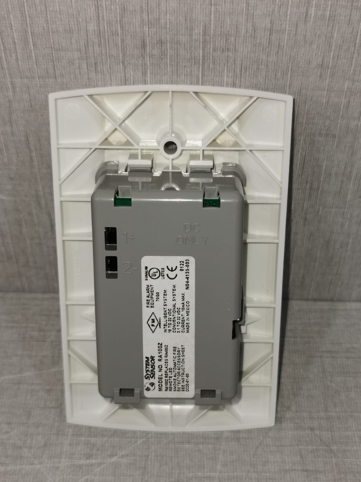 System Sensor RA100Z SYSTEM SENSOR RA100Z REPLACES RA400Z REMOTE ANNUNCIATOR 6