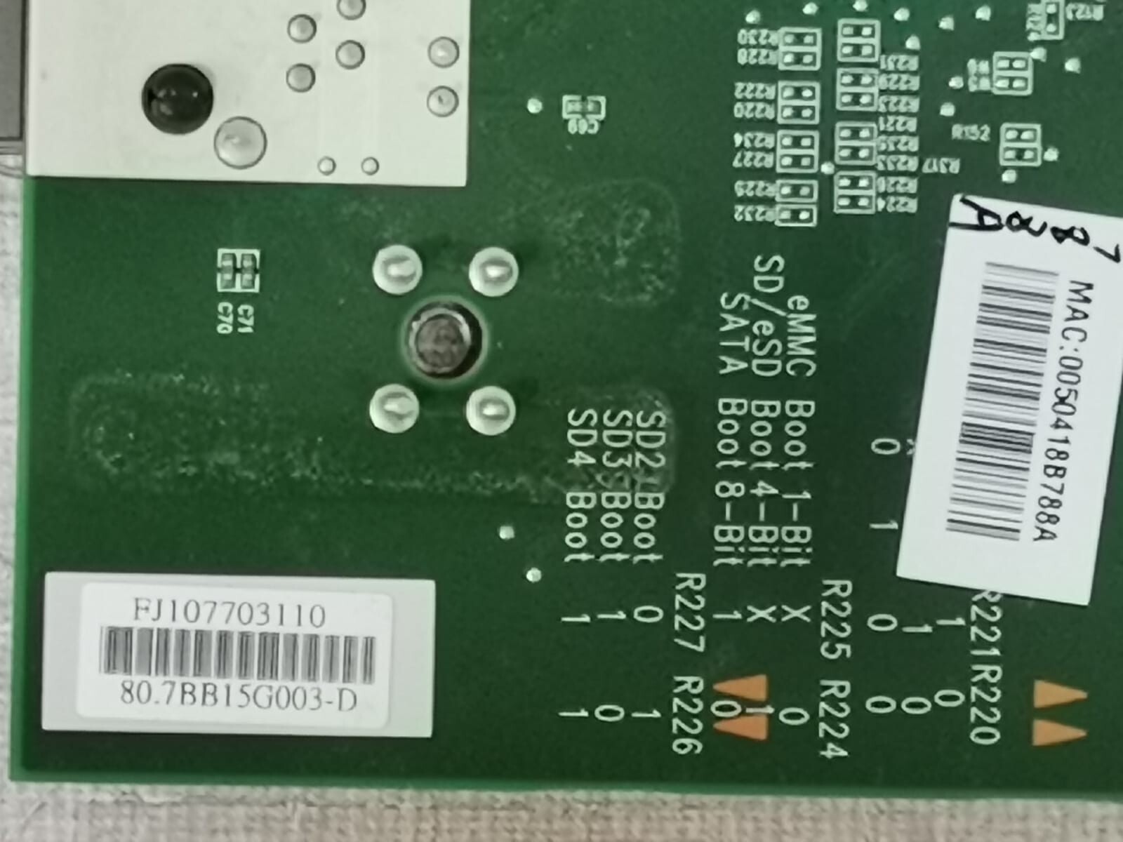 Christie Digital Systems Inc. 0050418B788A CHRISTIE PCBA LAN Control Board Part. No. 00.7BB15G003 Rev.B / MAC.0050418B788A 7