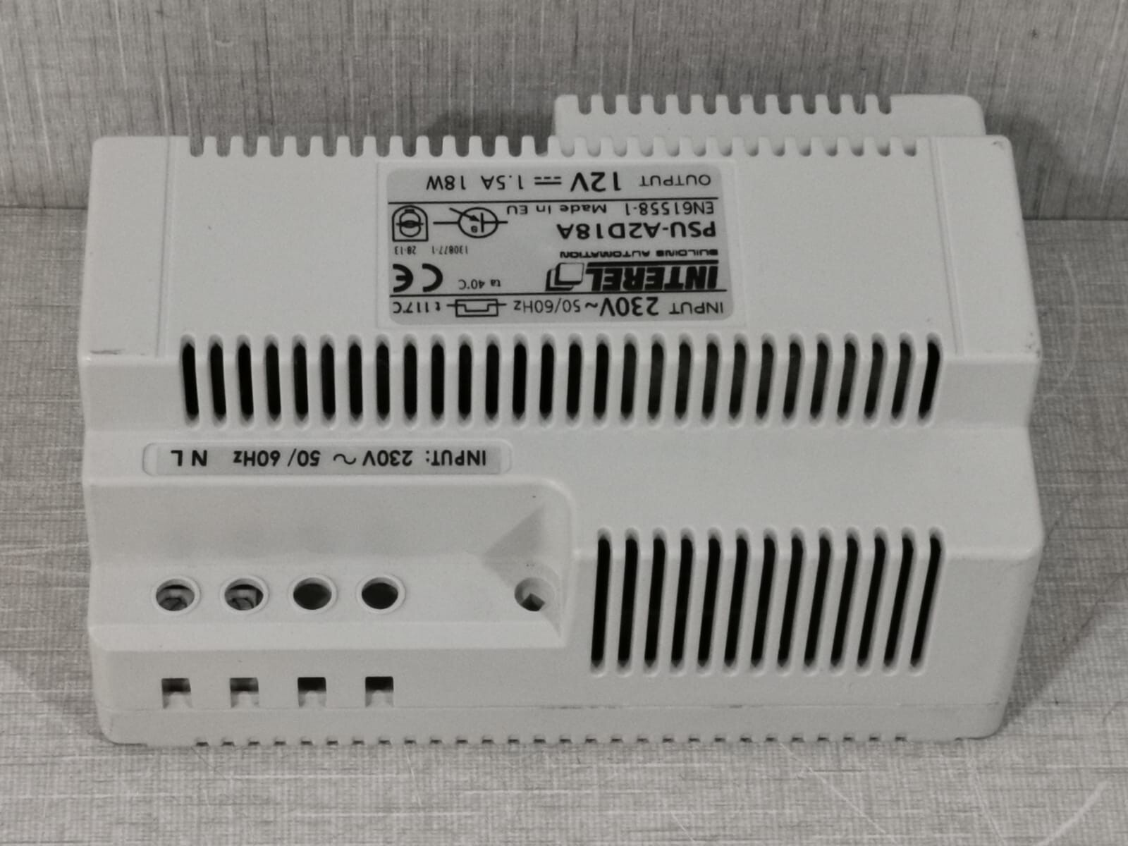 INTEREL PSU-A2D18A EN61558-1 / 230V~50/60hZ 5