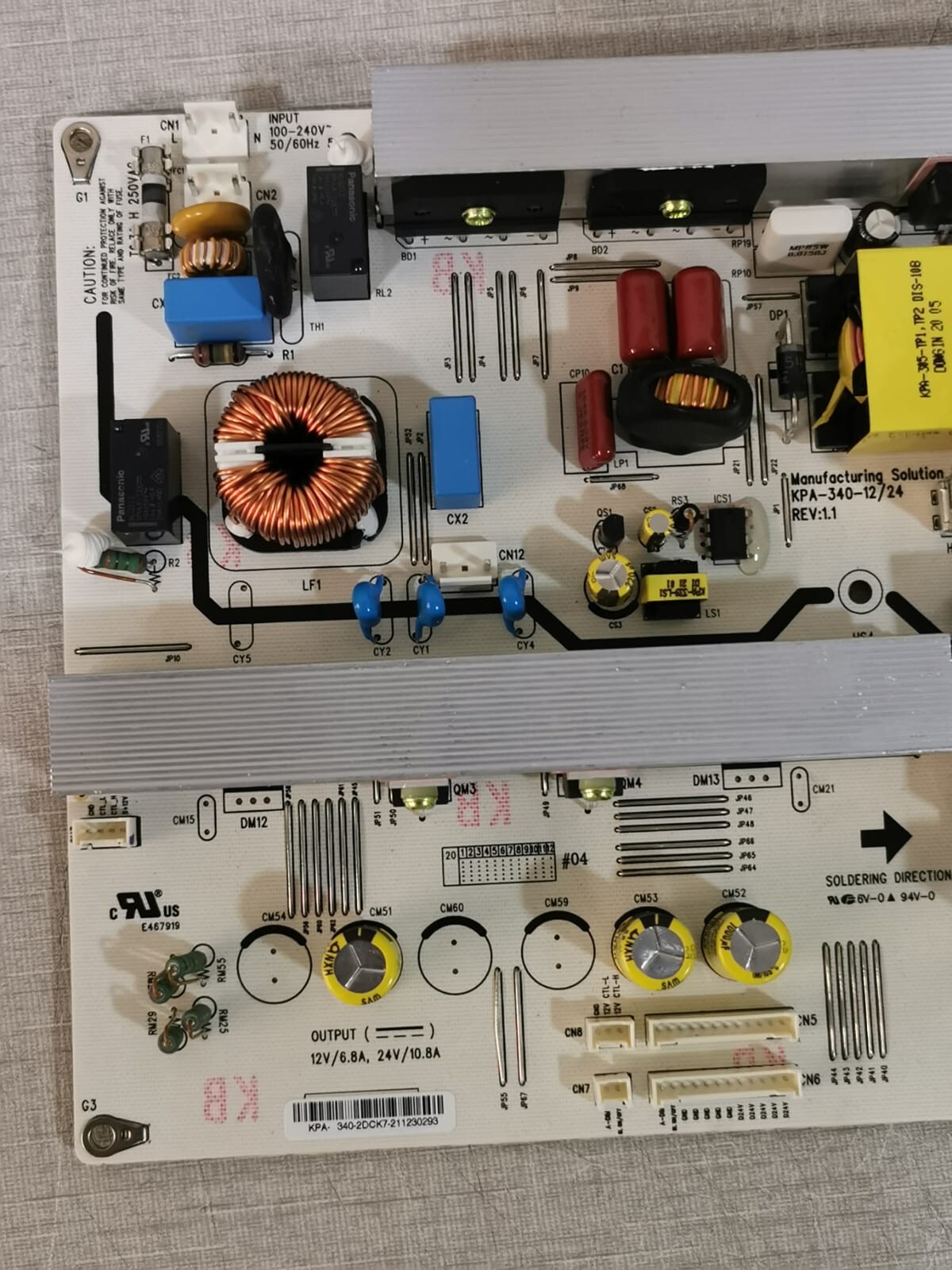 Christie KPA-340-2DCK7 (KPA-340-12/24) CHRISTIE KPA-340-2DCK7 (KPA-340-12/24) Power Supply Mother Board Unit Rev. 1.1 3