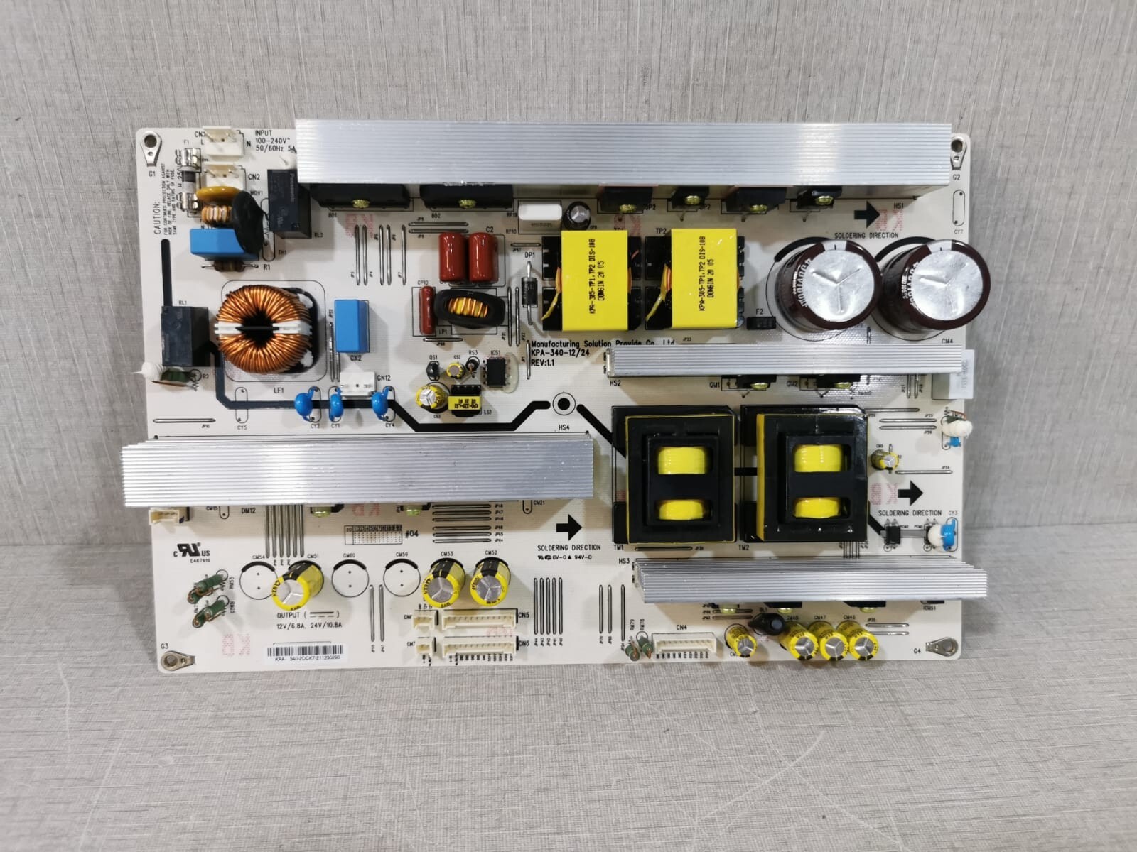 CHRISTIE KPA-340-2DCK7 (KPA-340-12/24) Power Supply Mother Board Unit Rev. 1.1