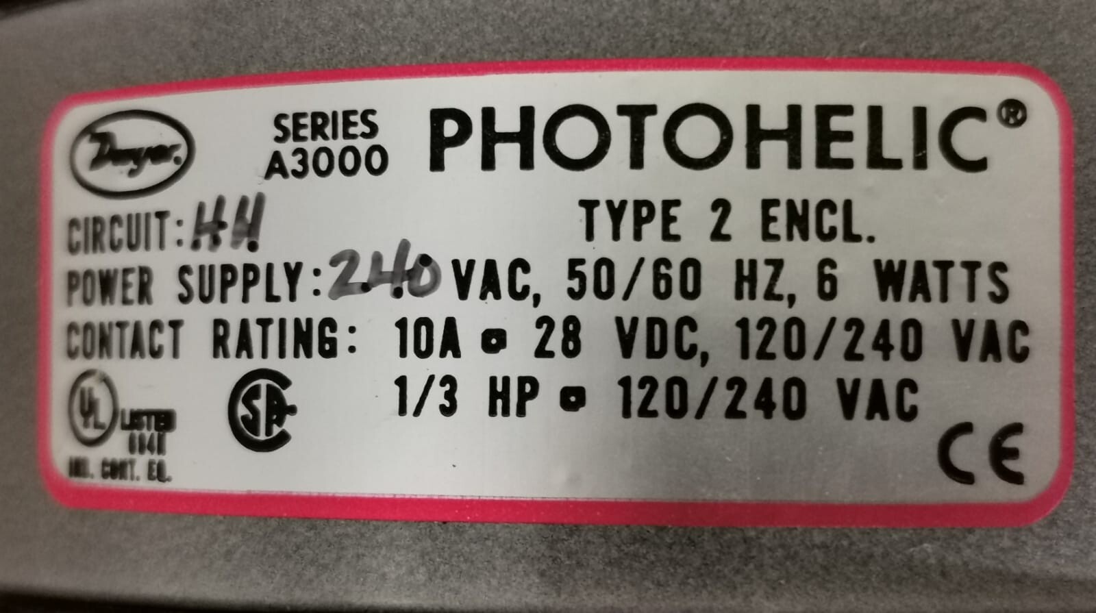 Dwyer A3000-500PA DWYER Photohelic A3000-500PA Series 300 Differential Pressure Switch/Gauge 8