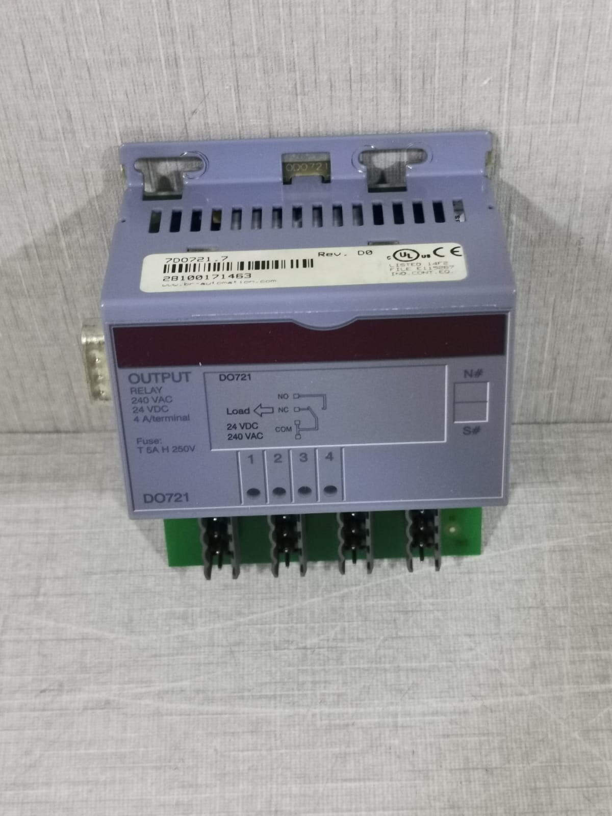 B&R AUTOMATION 7DO721.7 DIGITAL OUTPUT MODULE DO721 Rev. DO 4