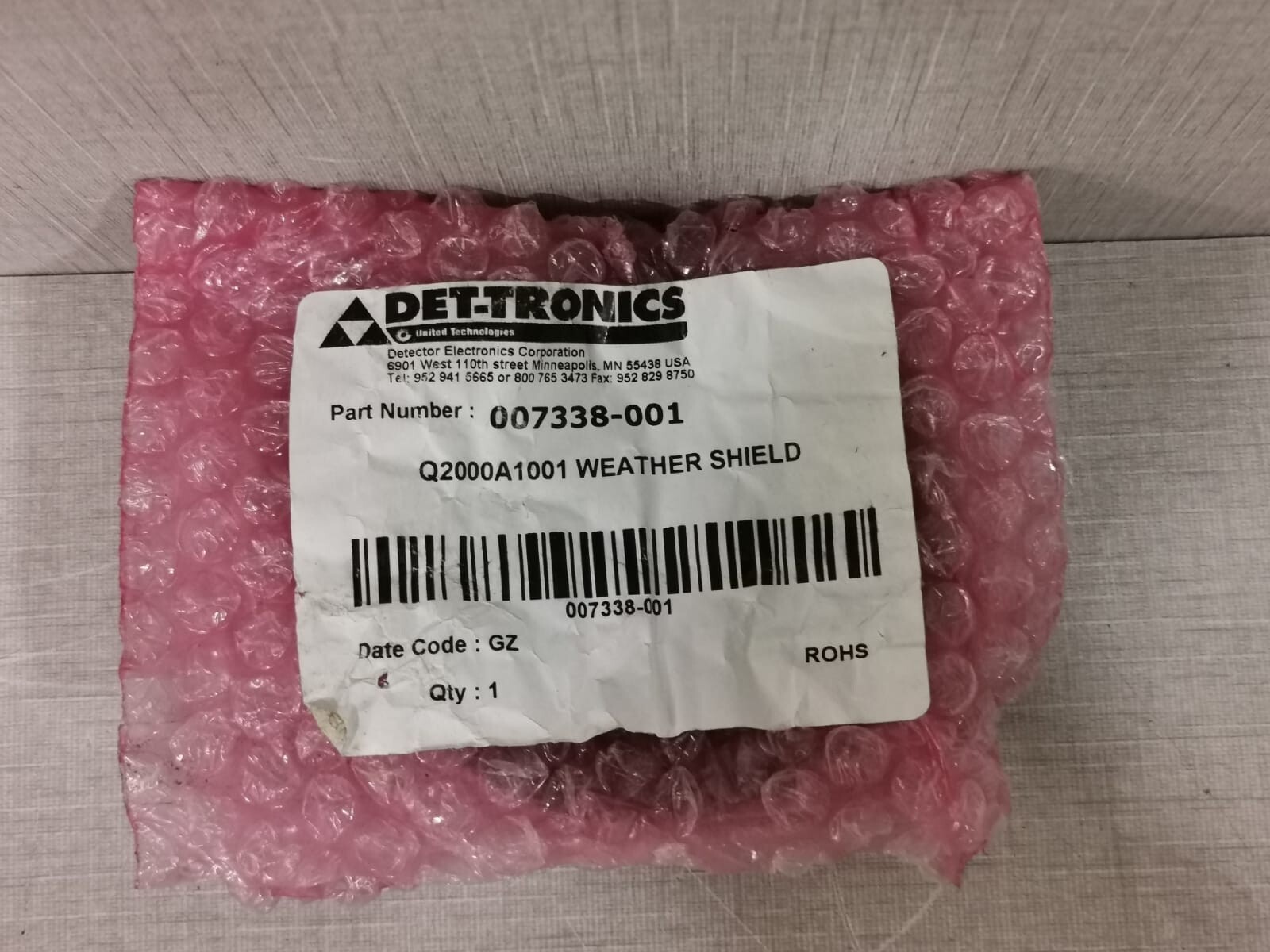 DET-TRONICS Q200A1001 DET-TRONICS 007338-001/ Q200A1001 WEATHER SHIELD FOR FLAME DETECTOR 3