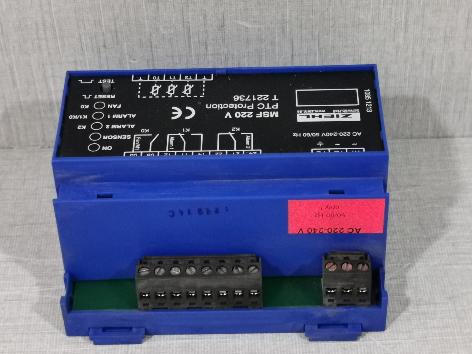 ZIEHL T 221736 ZIEHL MSF 220 V PTC PROTECTION T 221736 3