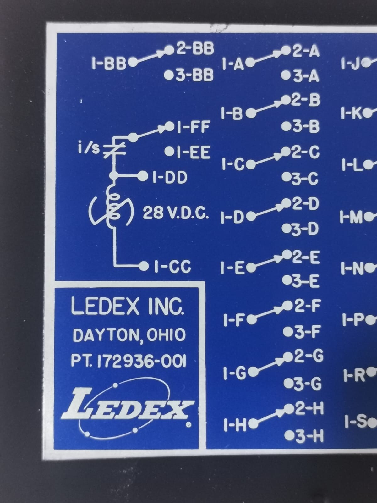 Ledex 172936-001 LEDEX 172936-001 RELAY 2