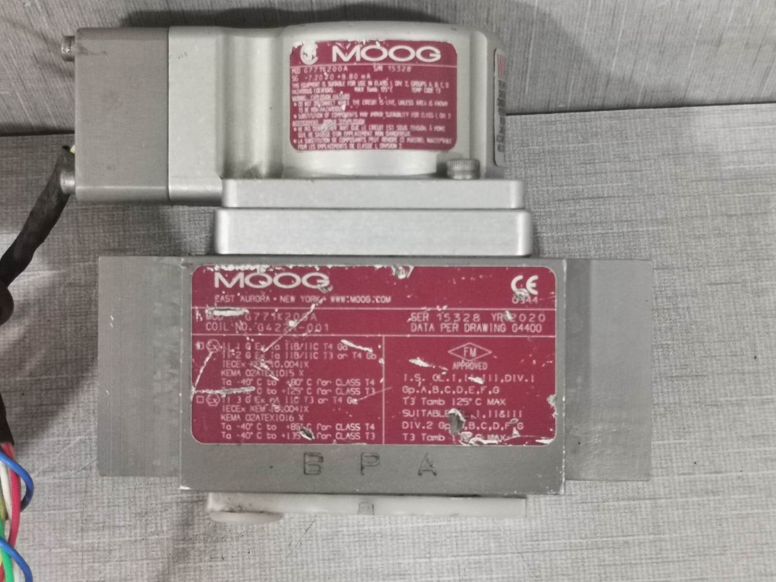 MOOG G771K200A MOOG G771K200A ELECTRO HYDRAULIC SERVO VALVE 3