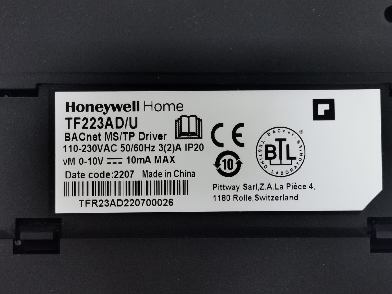 Honeywell TF223AD/U Honeywell Home Resideo TF223AD/U BACnet MS/TP Driver 2