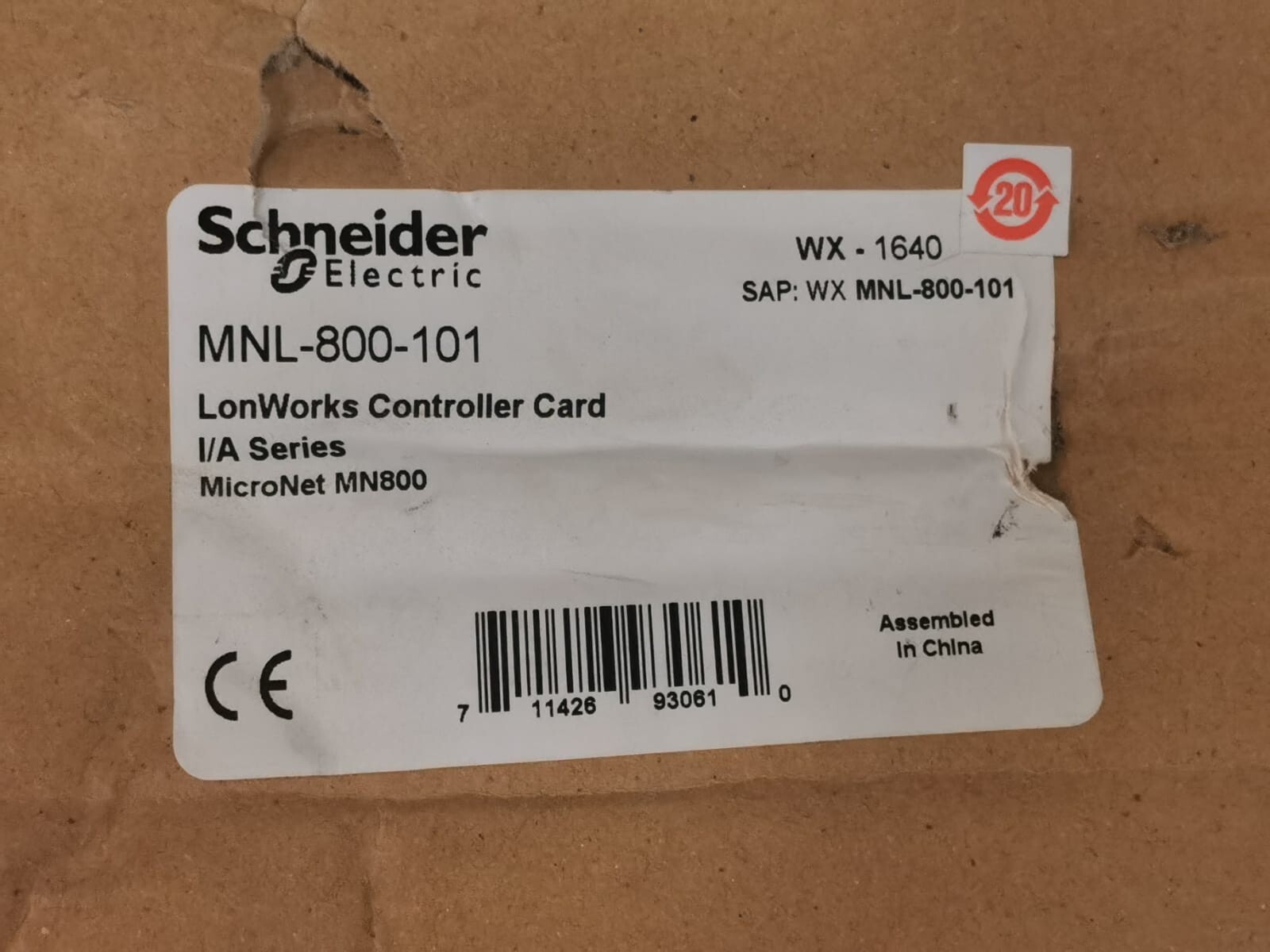 Schneider Electric MNL-800-101 Schneider Electric MNL-800-101 LonWorks PCB Controller Card I/A Series 2