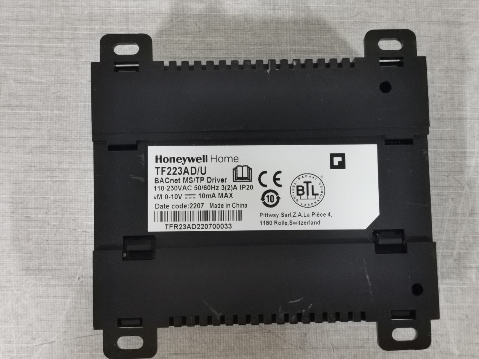 Honeywell TF223AD/U Honeywell Home Resideo TF223AD/U BACnet MS/TP Driver 9