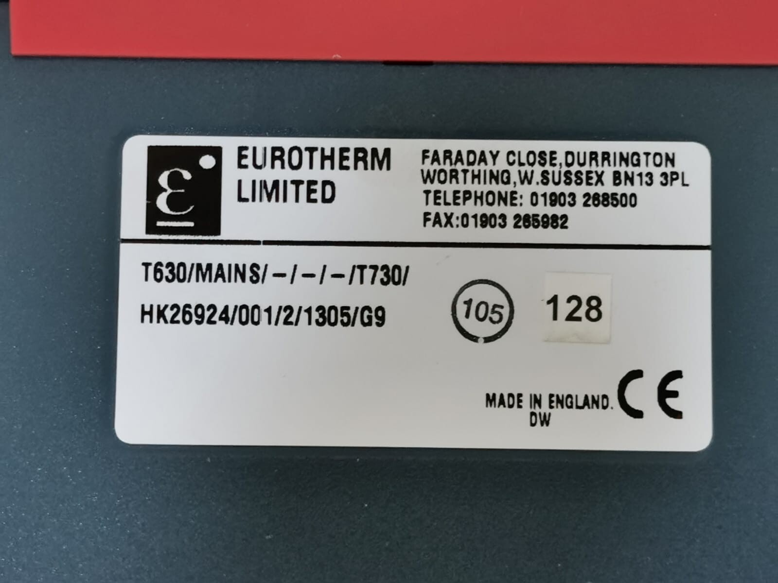 EUROTHERM T630/MAINS/-/-/-/T730 EUROTHERM T630/MAINS/-/-/-/T730 Process Controller 2