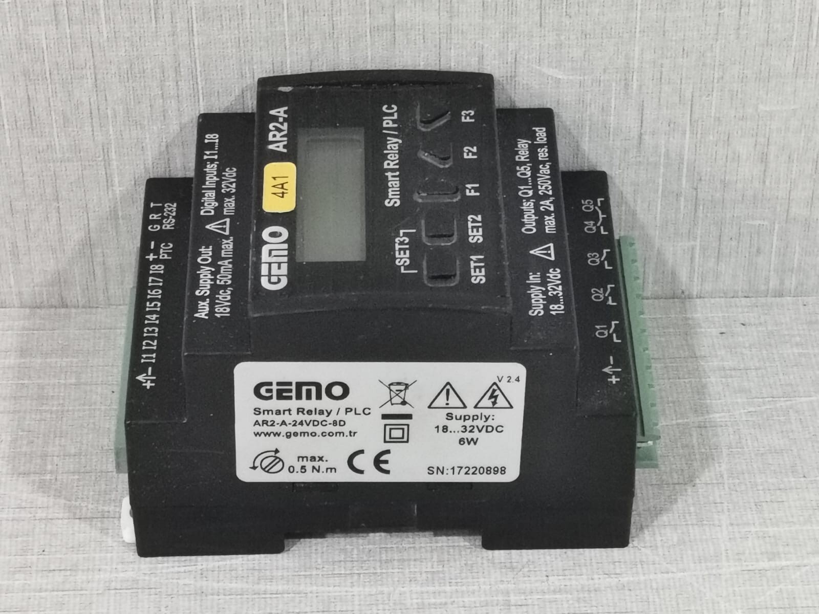 GEMO AR2-A-24VDC-8D GEMO AR2-A-24VDC-8D SMART RELAY/ PLC 3