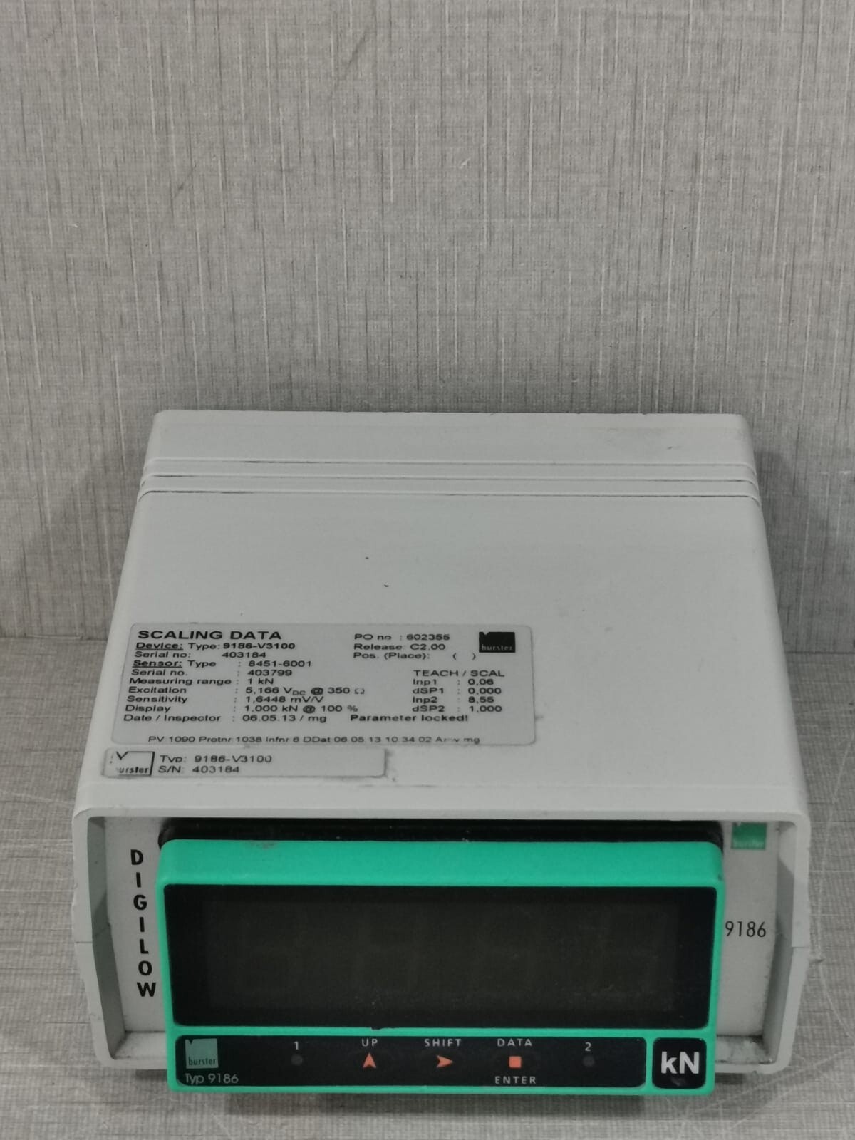 BURSTER 9186-V3100 BURSTER 9186-V3100 DIGILOW DIGITAL INDICATOR FOR STRAIN GAUGE SENSORS 2