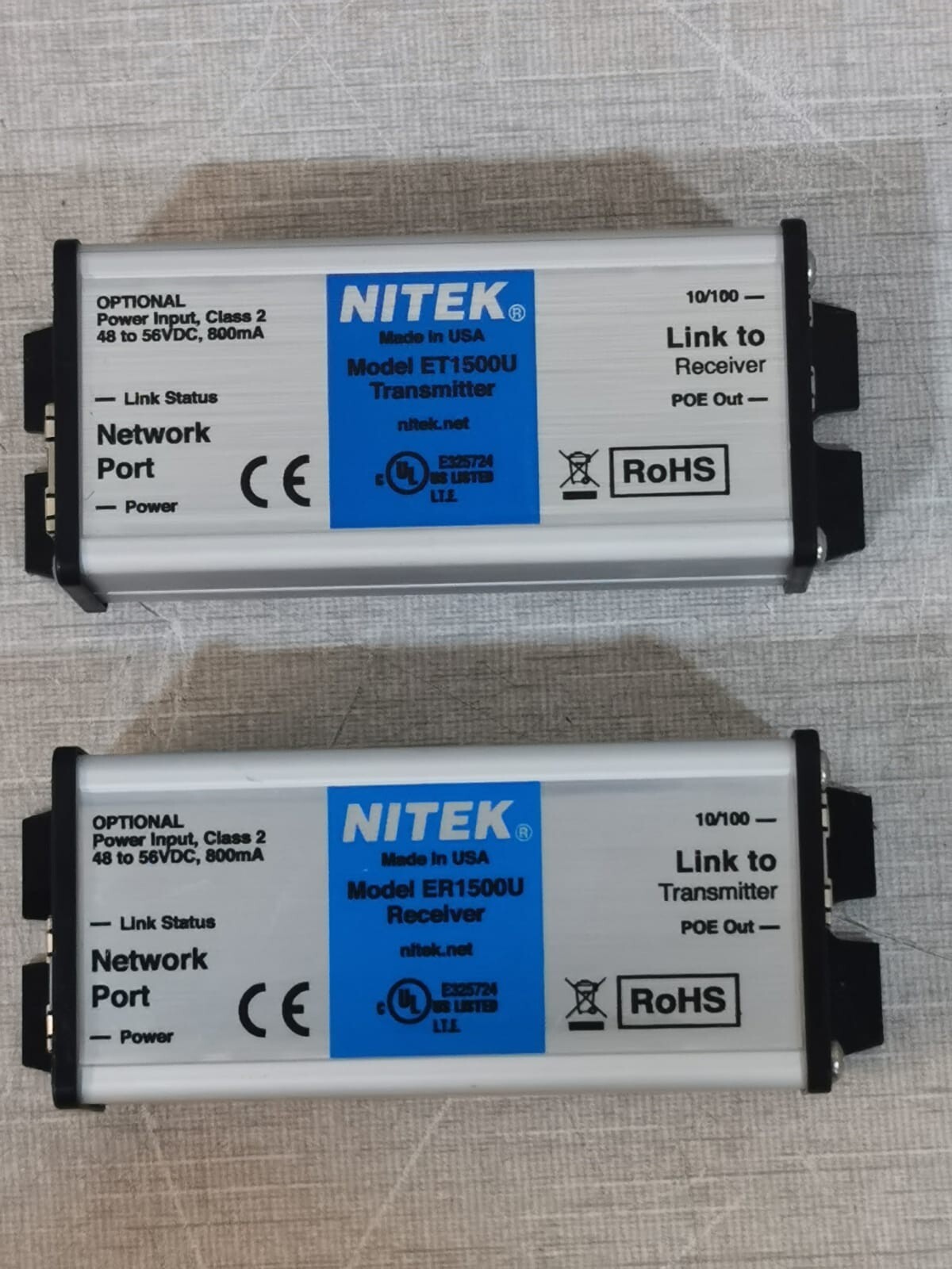 NITEK Model: EL1500U / ER1500U Receiver + ET1500U Transmitter Set