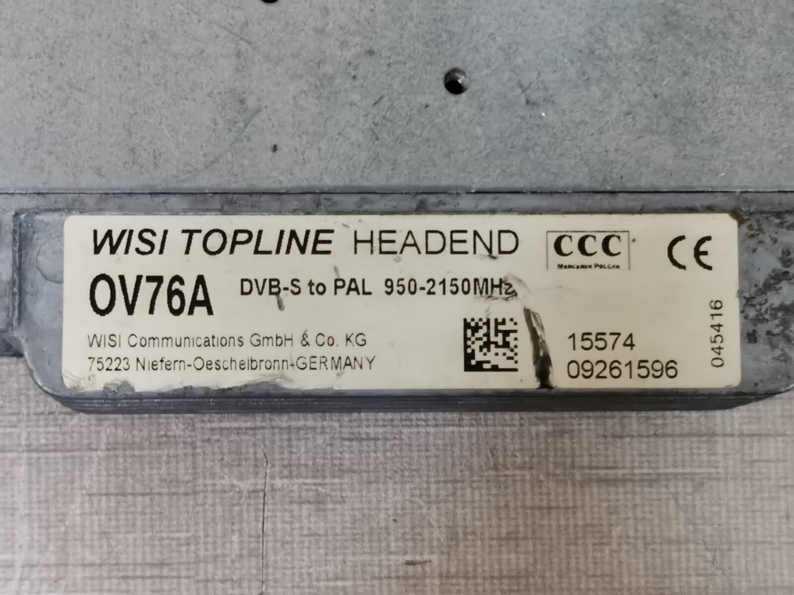 WISI OV76A WISI OV76A Topline HeadEnd DV-S to PAL 950-2150MHz 2