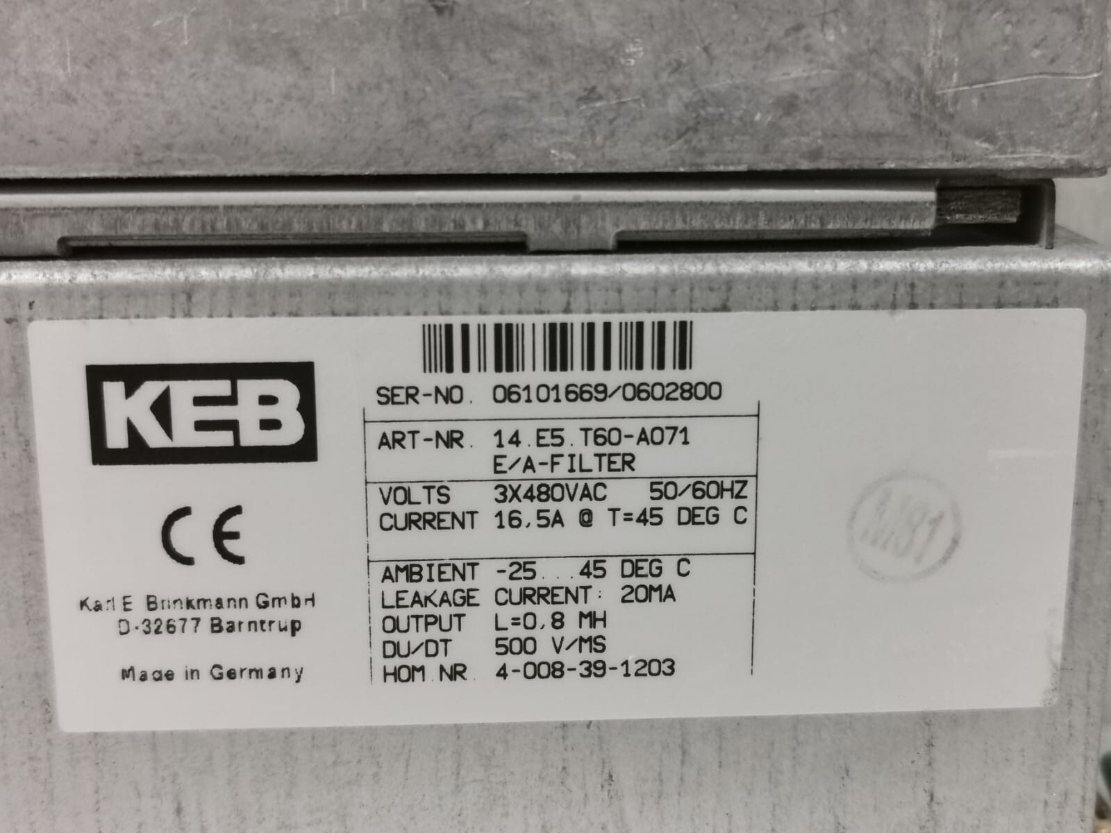 HOMAG 14EST60-A071 HOMAG F5 14F5CBD-YA00 / KEB 14EST60-A071 INVERTER DRIVE 3