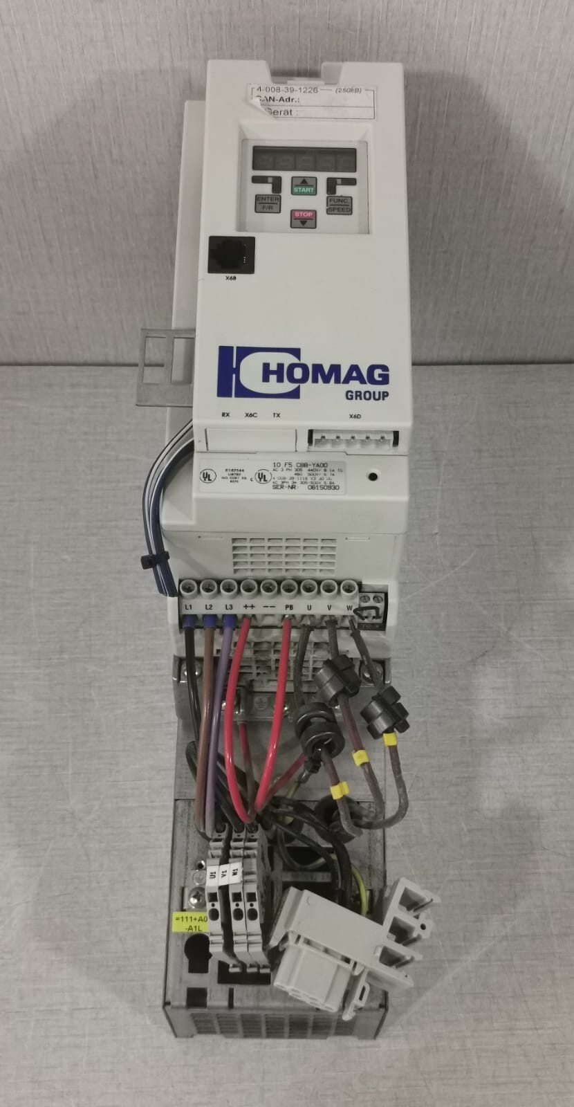 HOMAG F5 10F5CBB-YA00 V3.00.10 INVERTER 2.2 KW