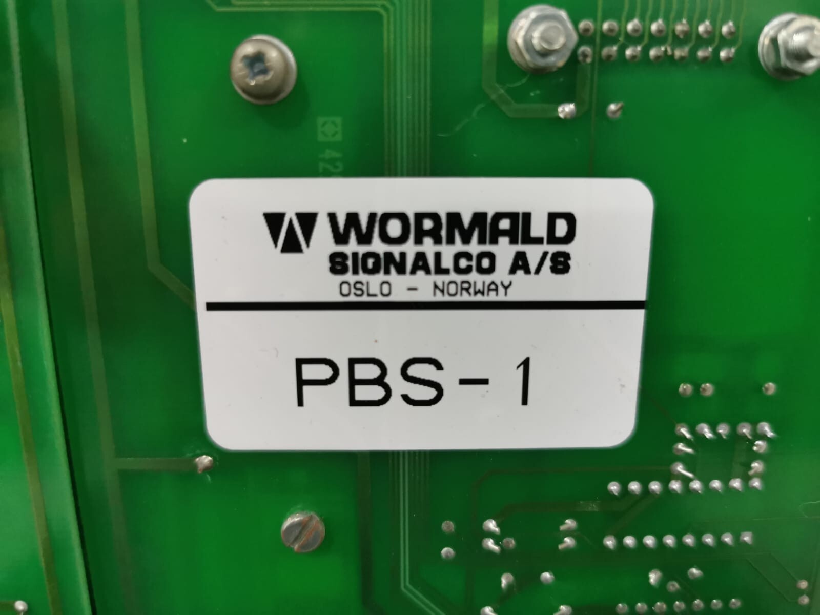 WORMALD 1011.201 WORMALD-SIGNALCO A/S 1011.201 VER.6 PBS-SYSTEM 10