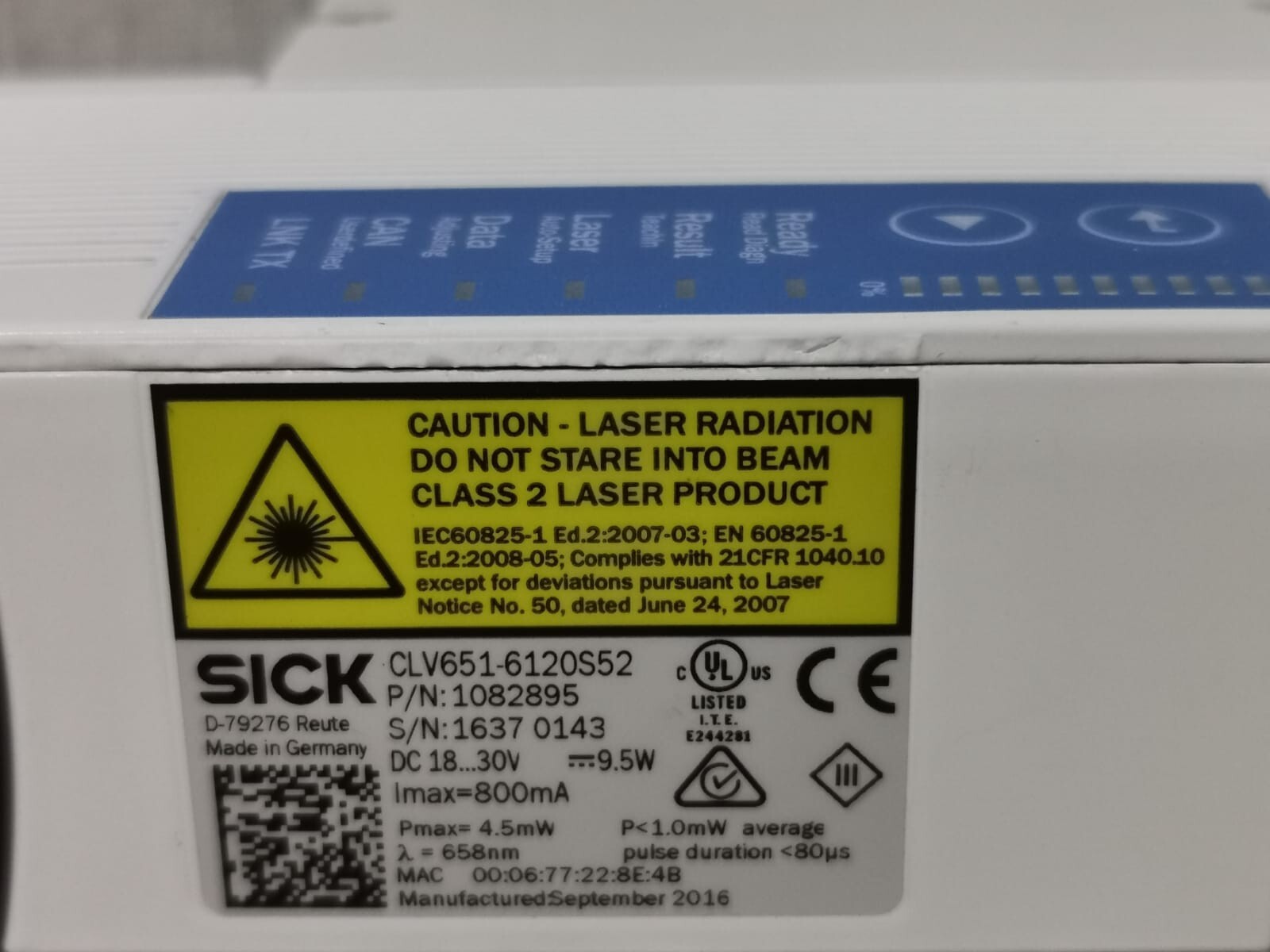 SICK 1082895 SICK CLV651 6120S52 1082895 Barcode Scanner Controller 3