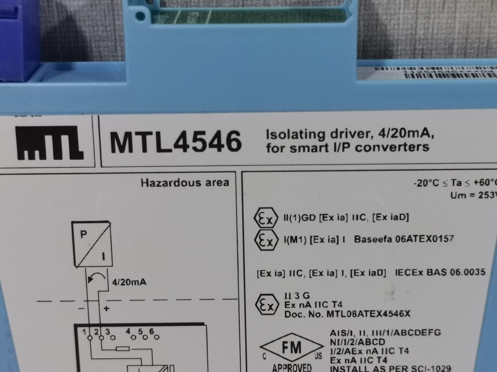 MTL MTL4546 MTL4546 ISOLATING DRIVER MTL FOR SMART I/P CONVERTERS 2